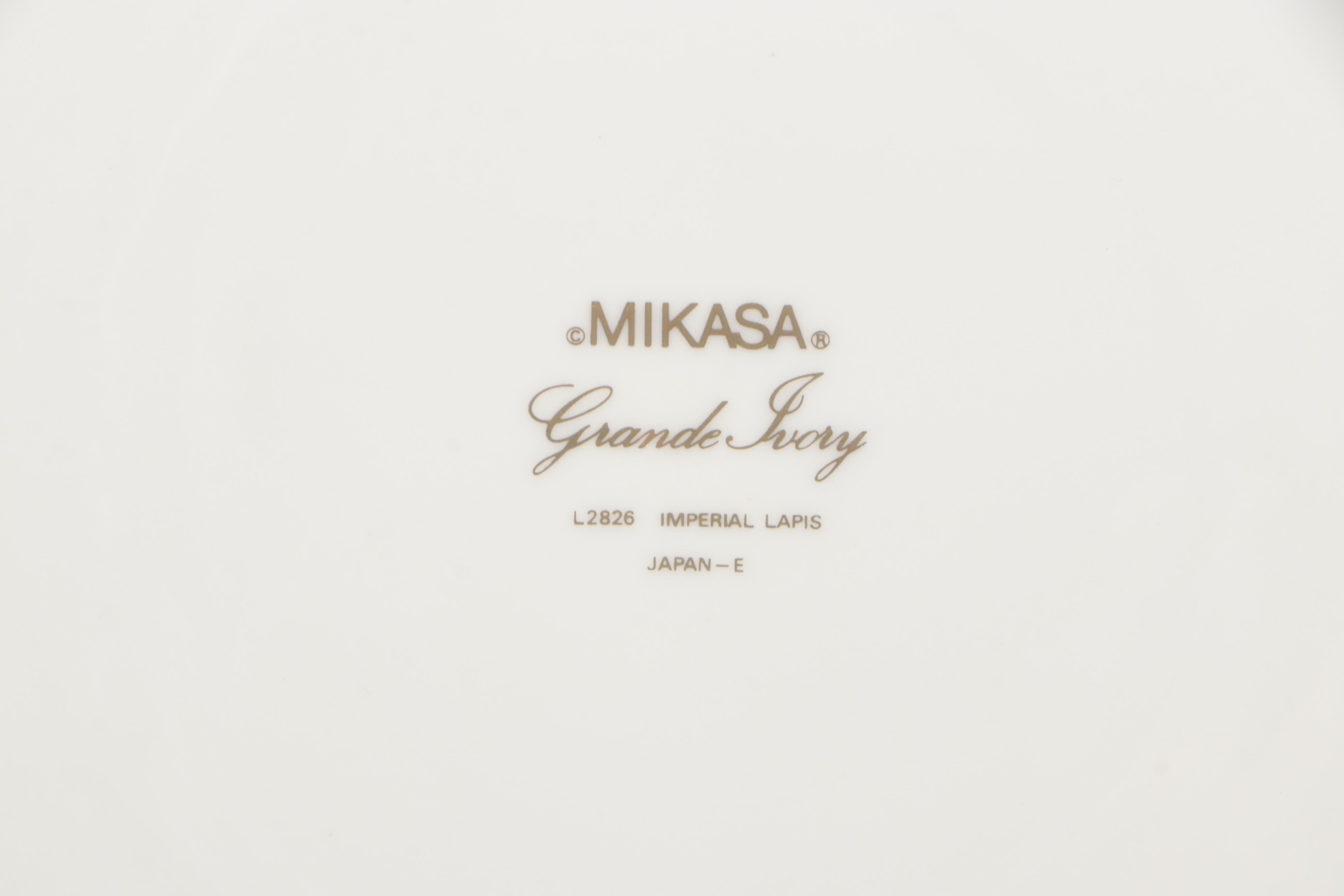 Mikasa Grand Ivory "Imperial Lapis" Dinnerware