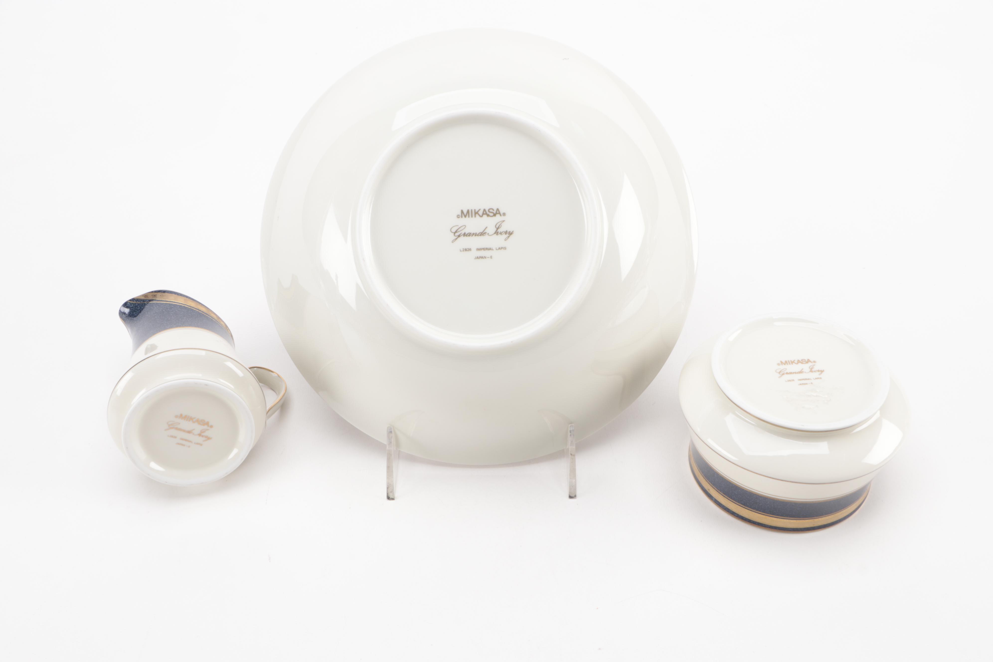 Mikasa Grand Ivory "Imperial Lapis" Dinnerware