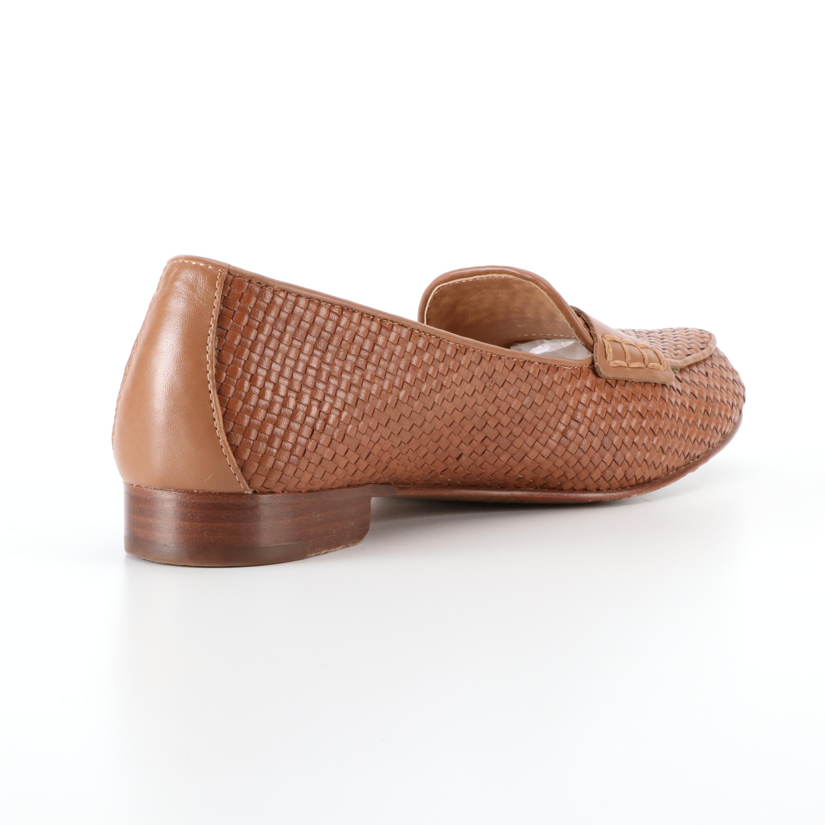 Brooks Brothers Loafers in Woven Leather with Box