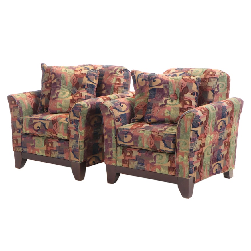 Pair of  La-Z-Boy Upholstered Club Chairs