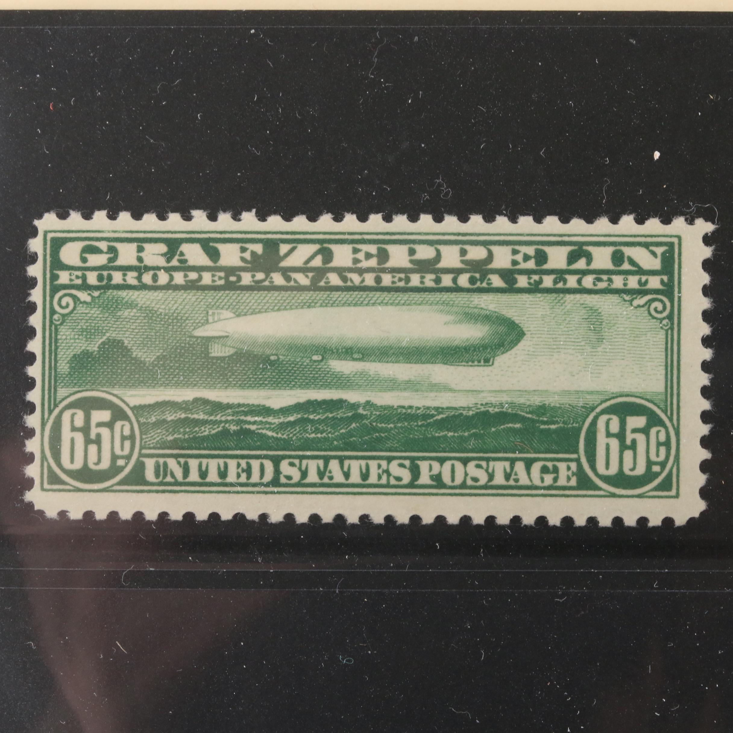 Mint Graf Zeppelin Postage Stamp Set, Scott #C13 to #C15