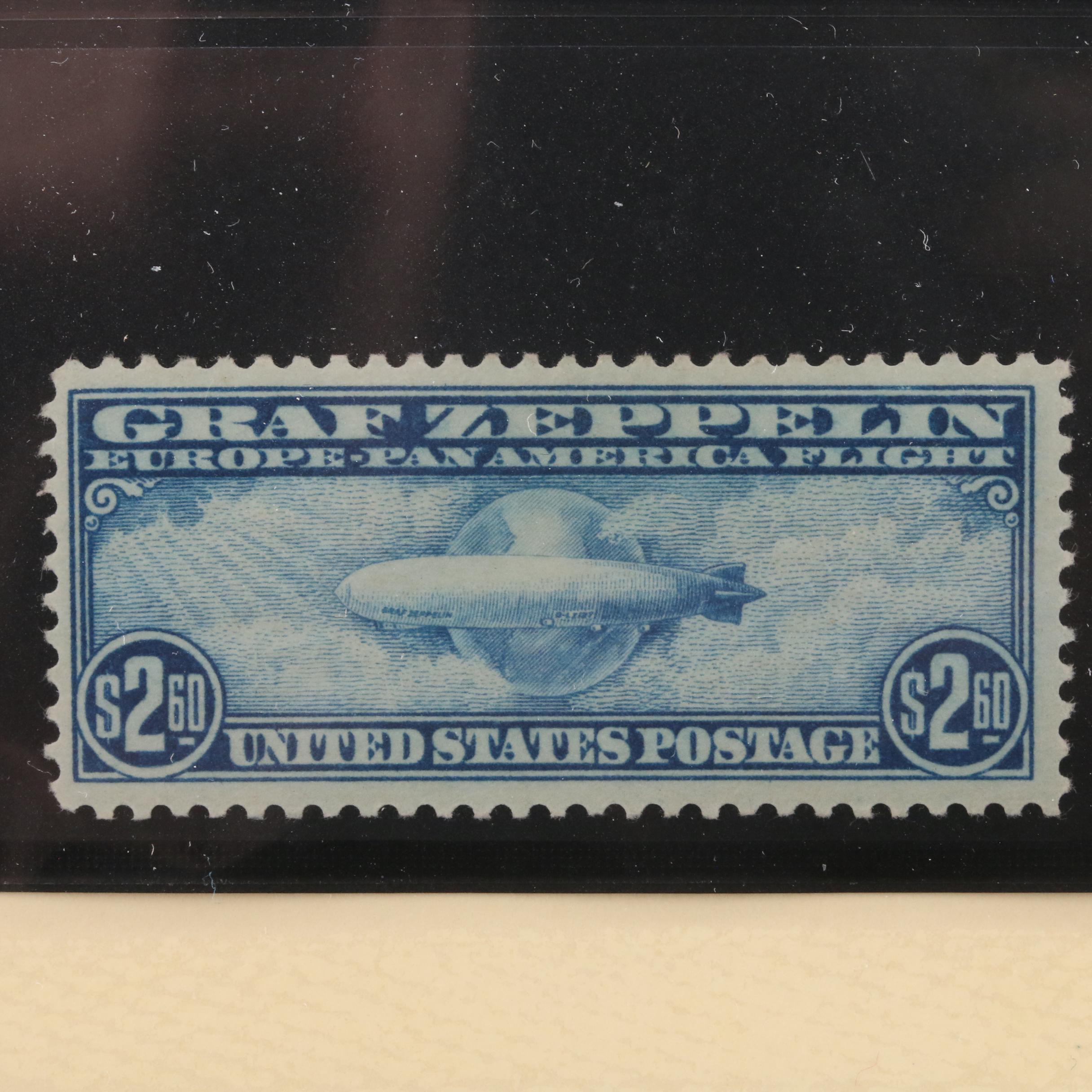 Mint Graf Zeppelin Postage Stamp Set, Scott #C13 to #C15