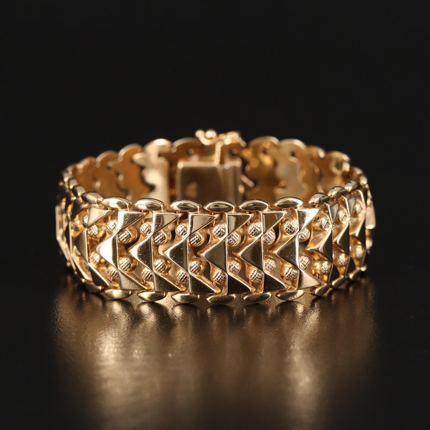 Italian Milor 14K Fancy Link Bracelet