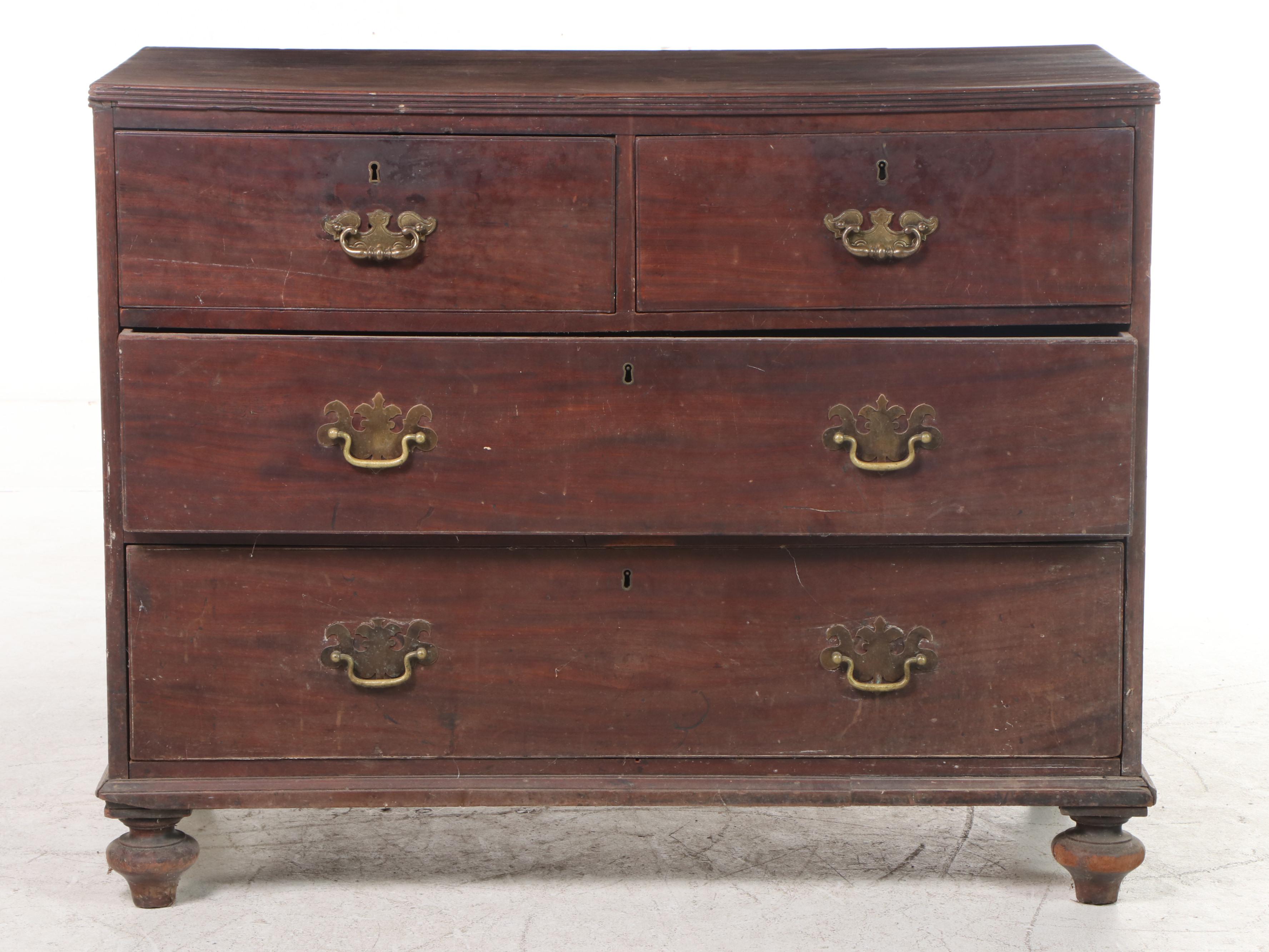 George III Mahogany Chest, Late 18th/Early 19th Century