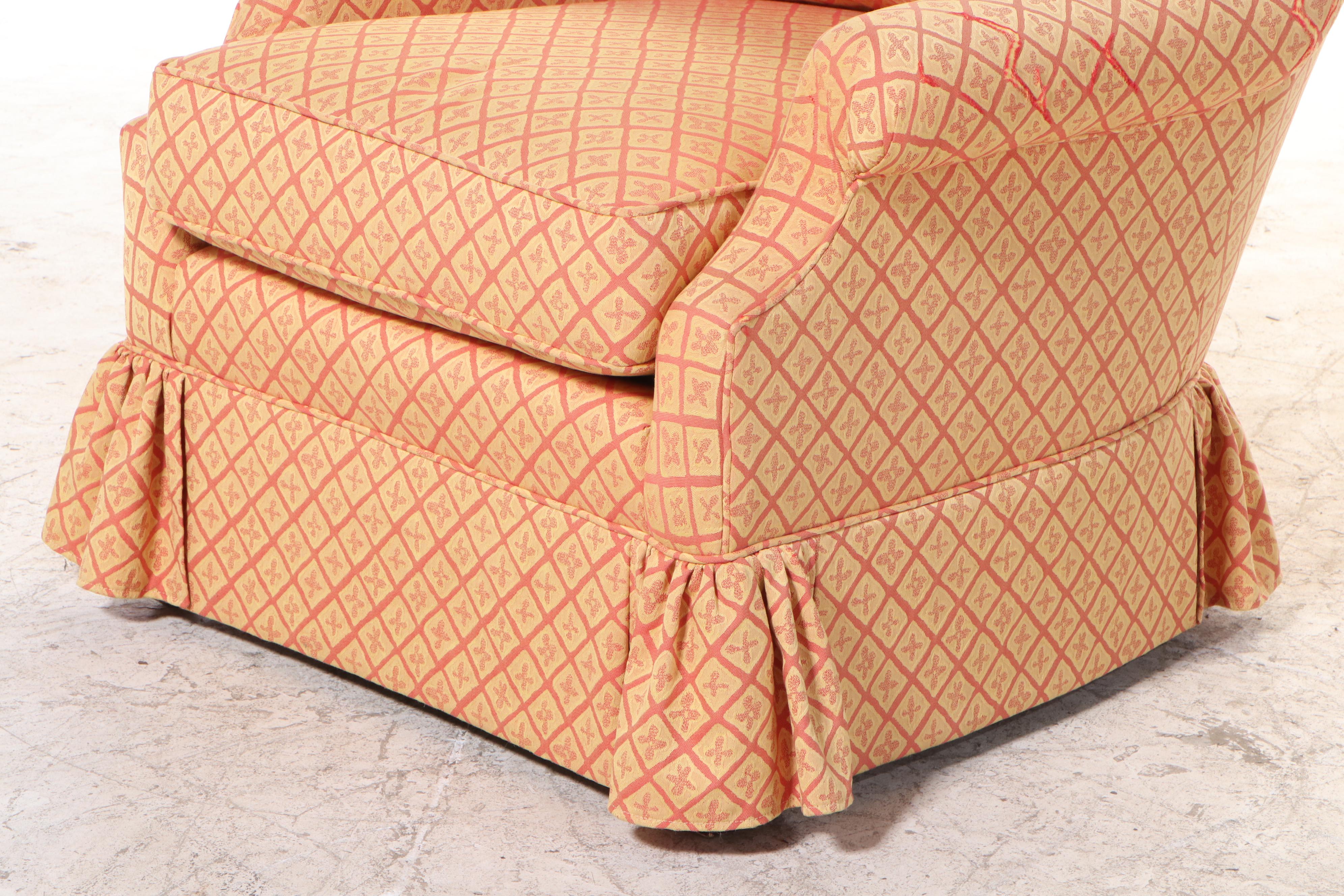 Custom-Upholstered Easy Armchair, Late 20th Century