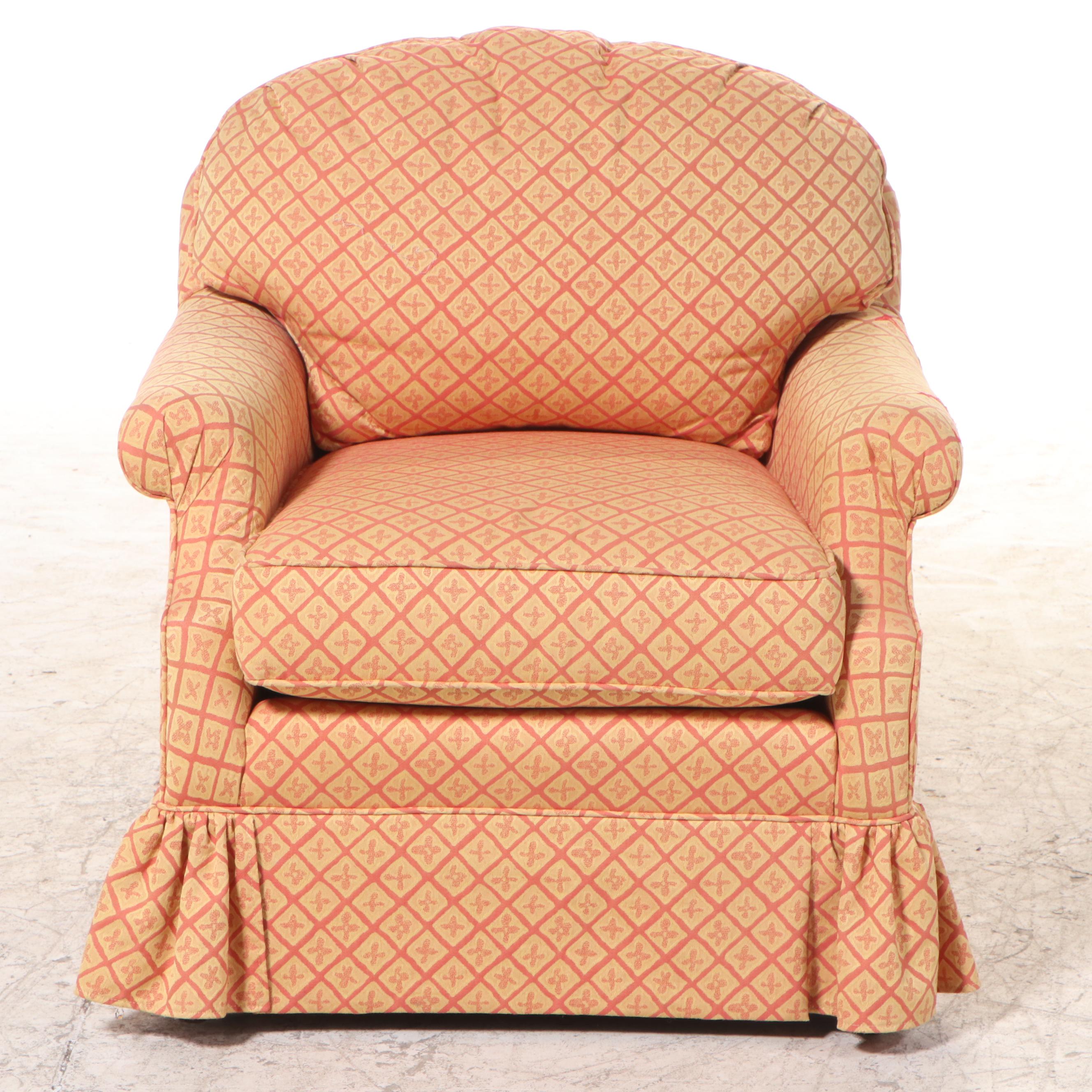 Custom-Upholstered Easy Armchair, Late 20th Century