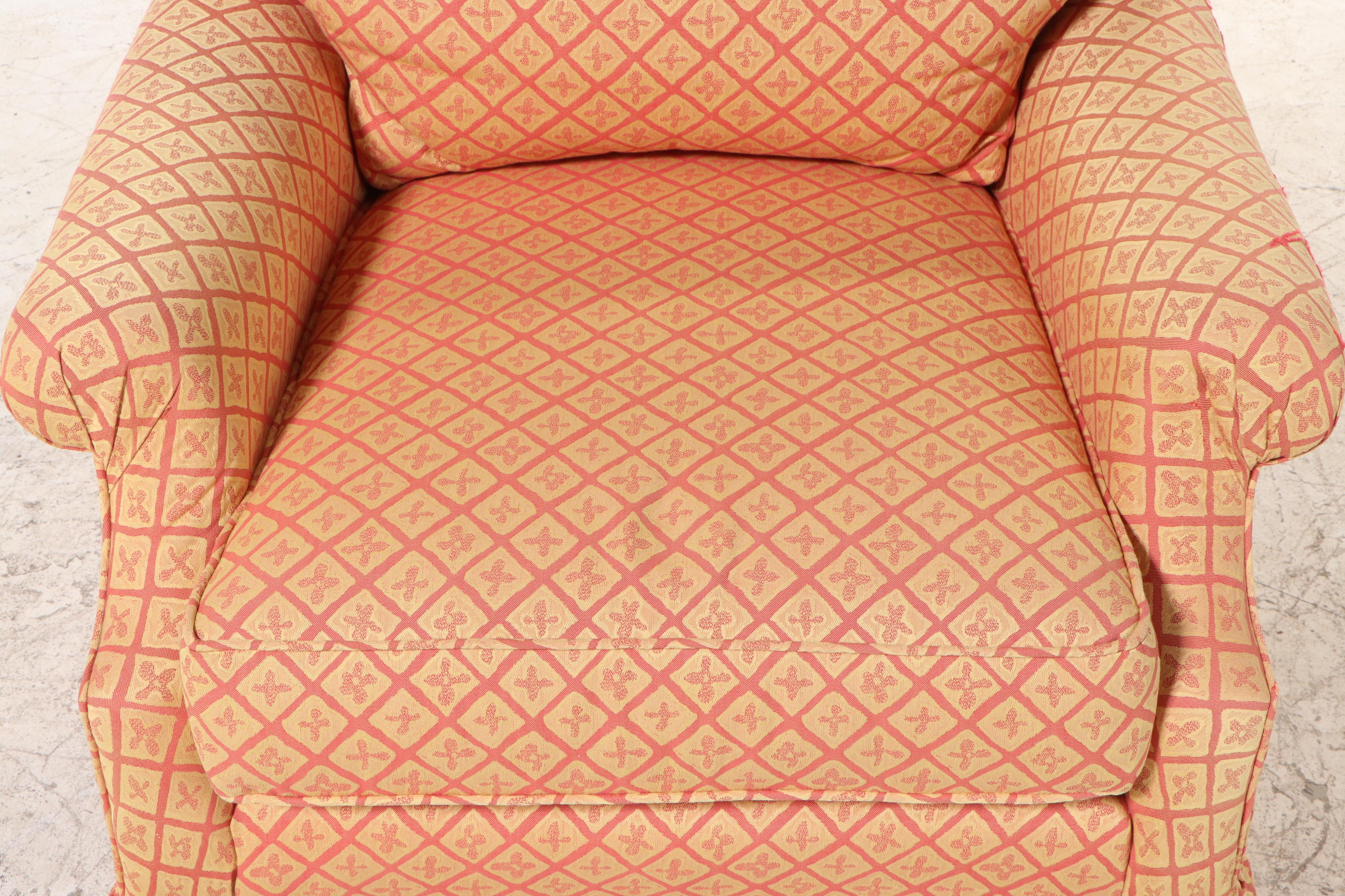 Custom-Upholstered Easy Armchair, Late 20th Century