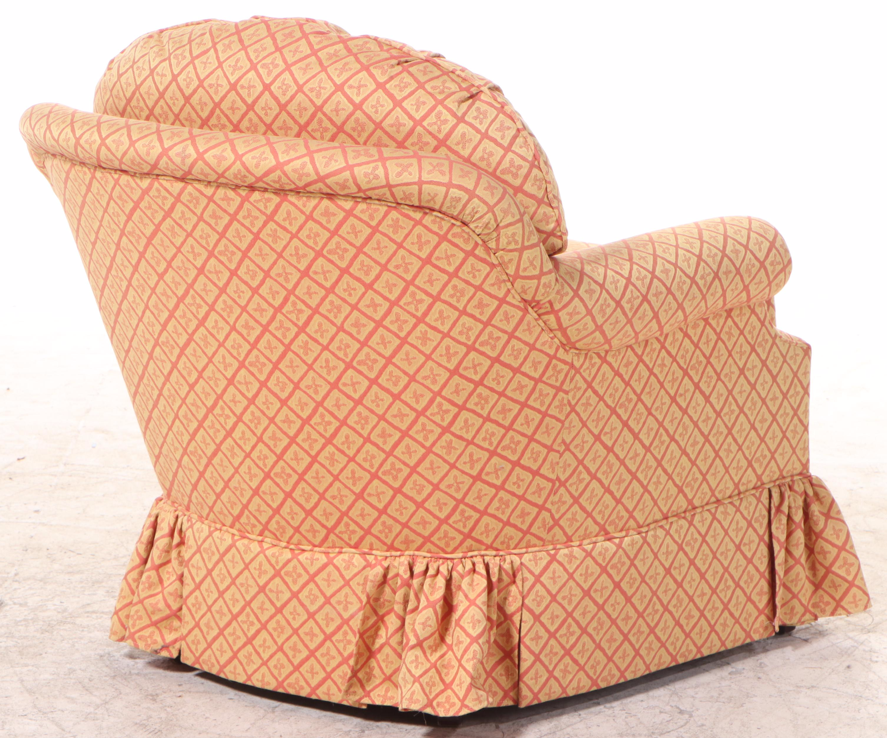 Custom-Upholstered Easy Armchair, Late 20th Century