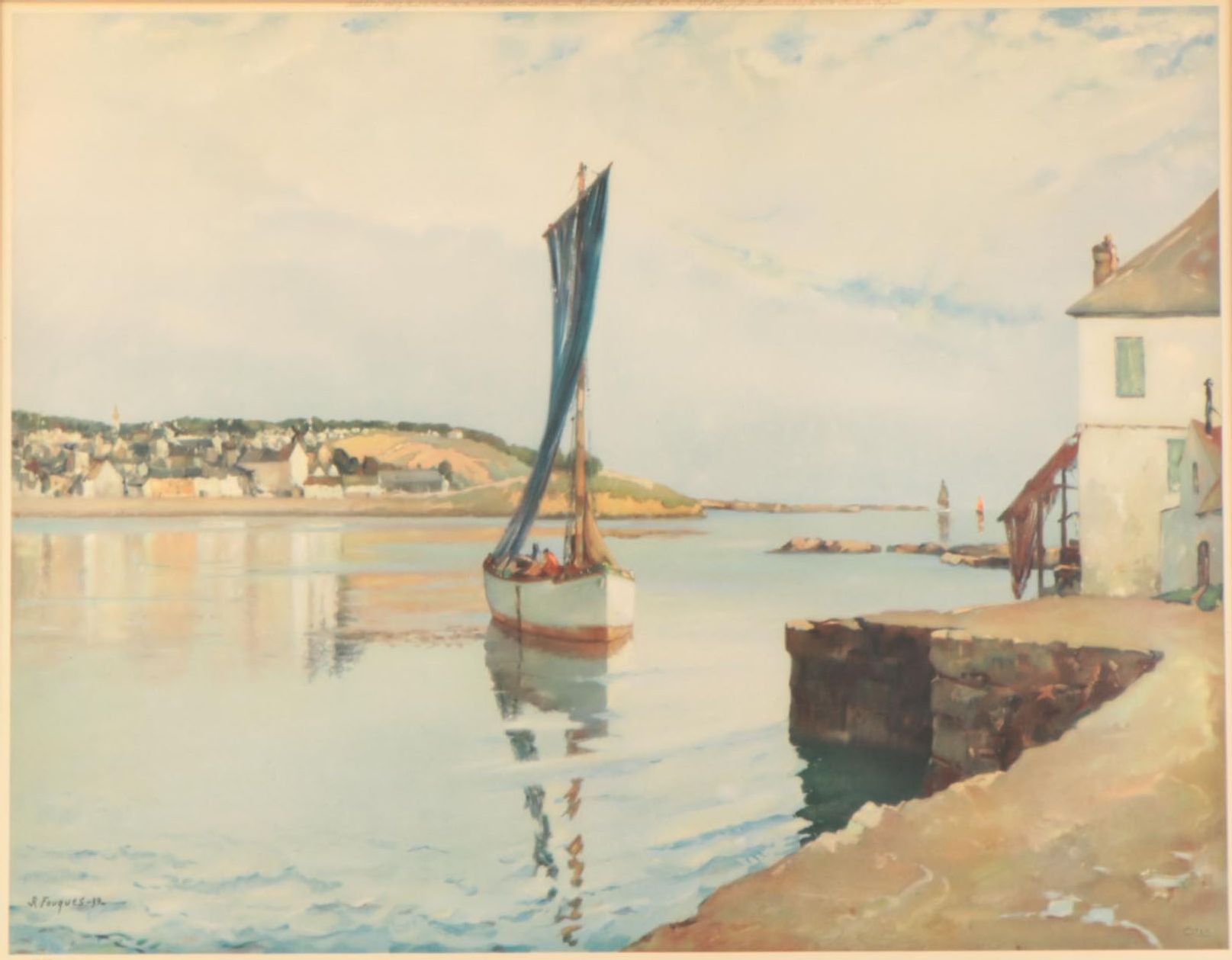 Offset Lithograph After Robert Henri Fouques, 1940