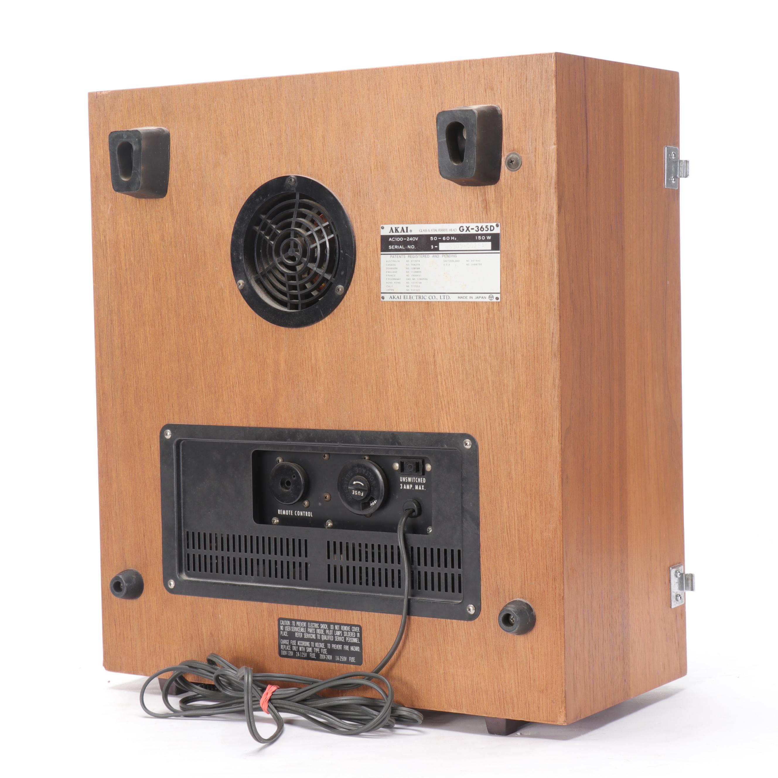 Akai GX-365D Auto Reverse Reel to Reel Recorder with Tape Collection