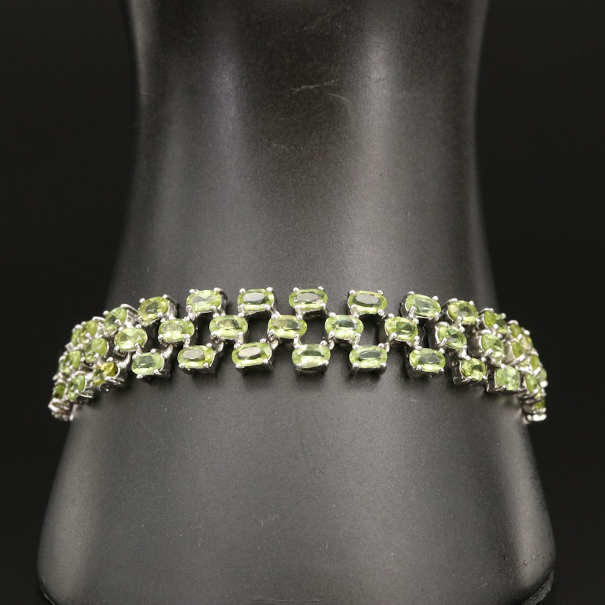 Sterling Peridot Bracelet