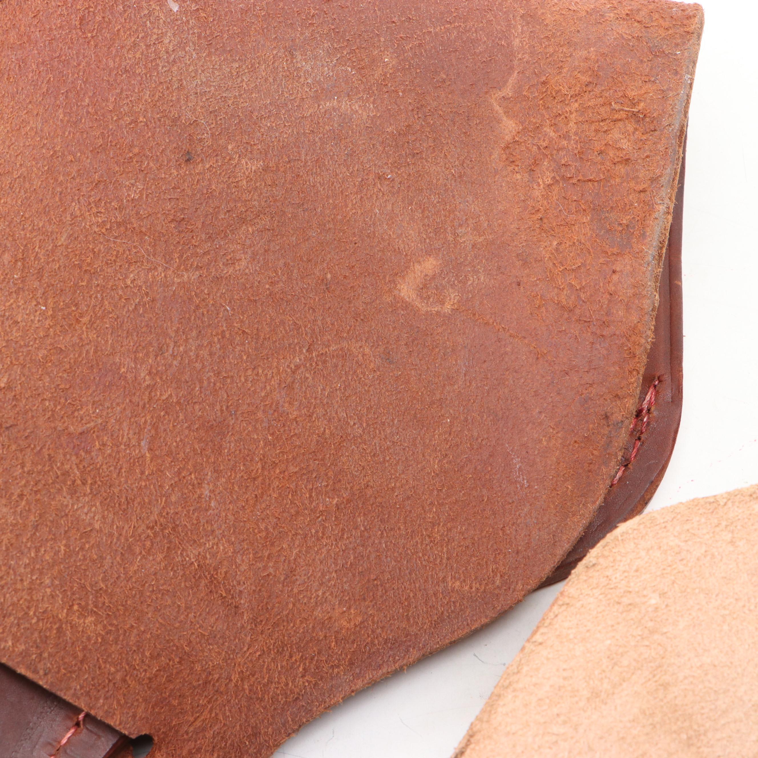 Gun and Knife Holster Collection Including Embossed Leather Holster