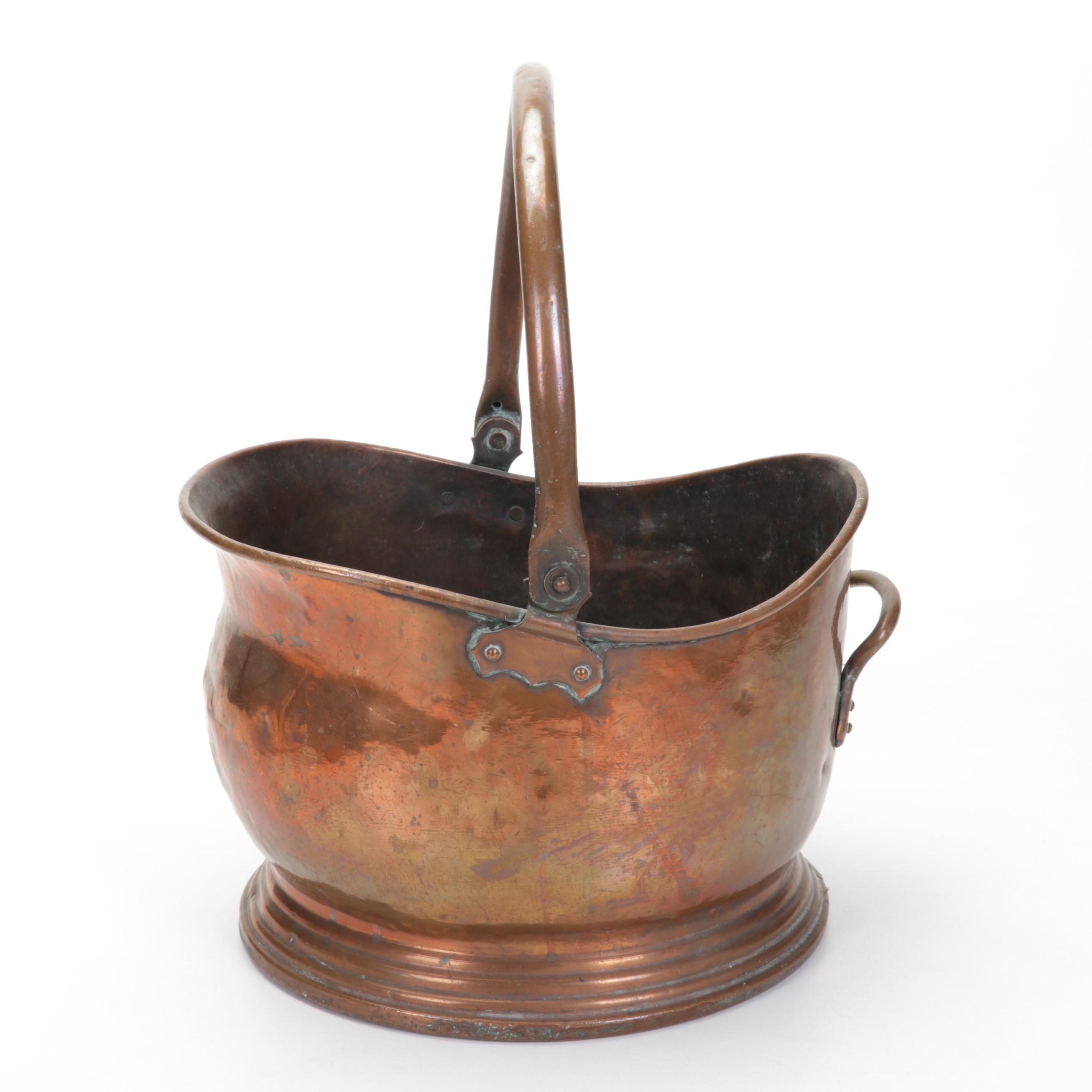 Copper Coal Scuttle and Warming Pan