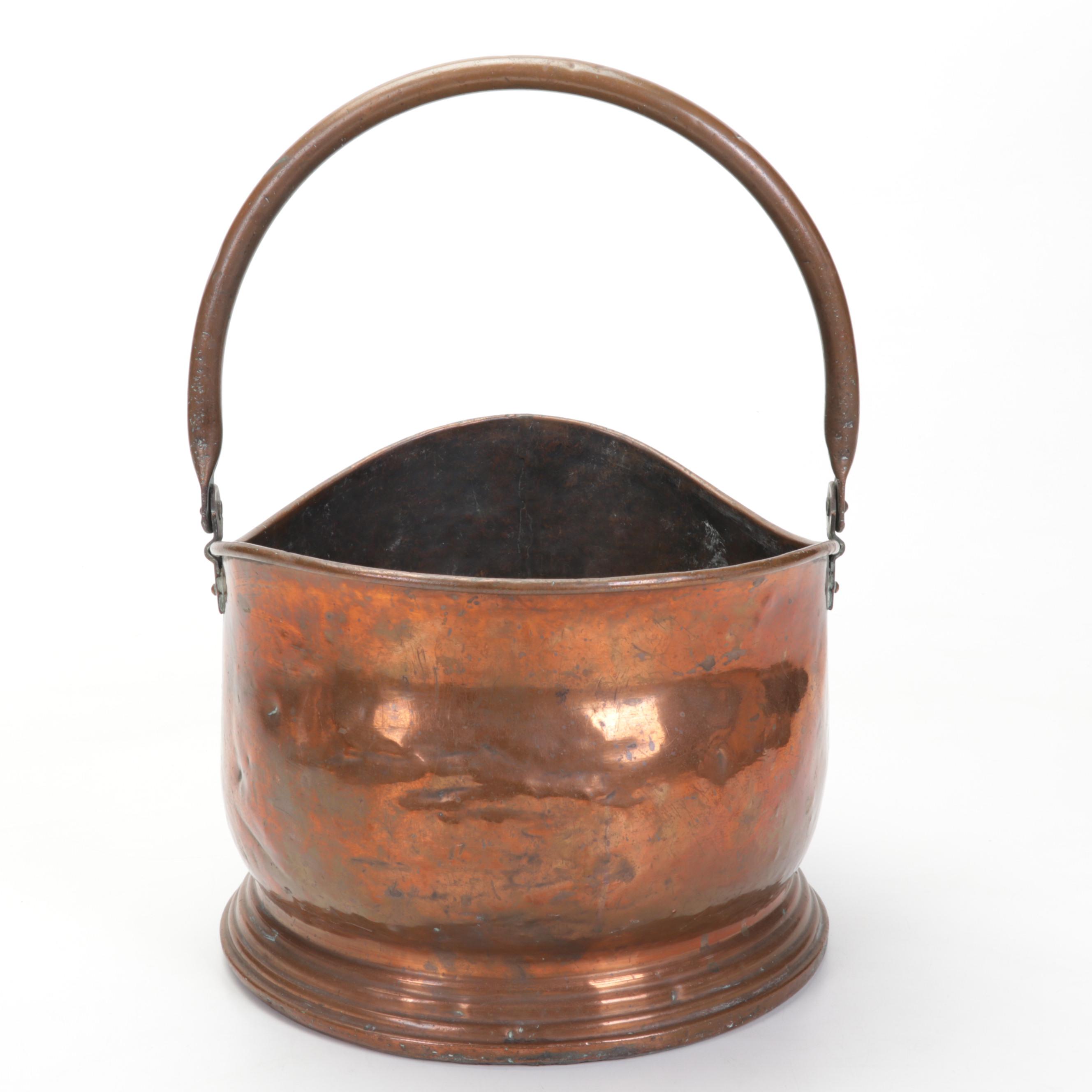 Copper Coal Scuttle and Warming Pan