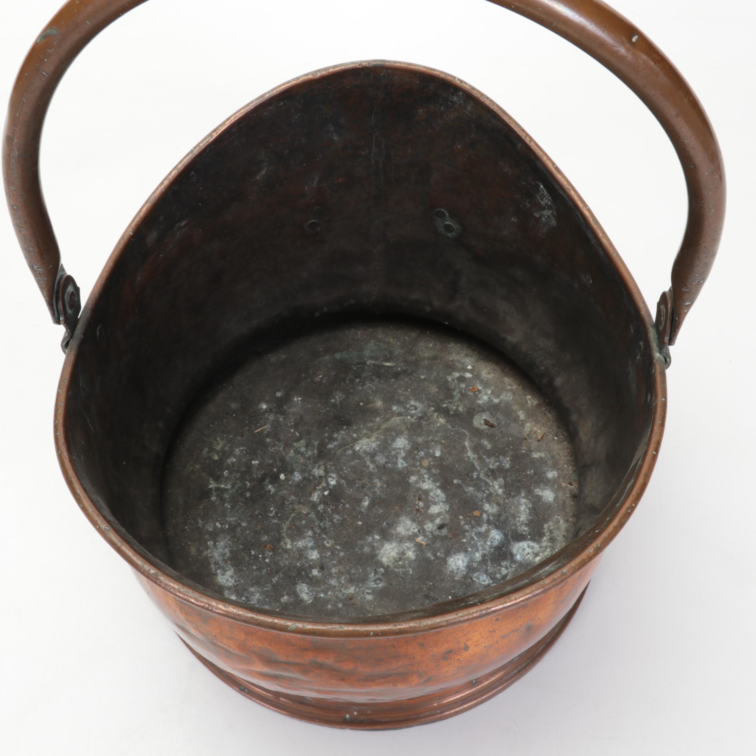 Copper Coal Scuttle and Warming Pan