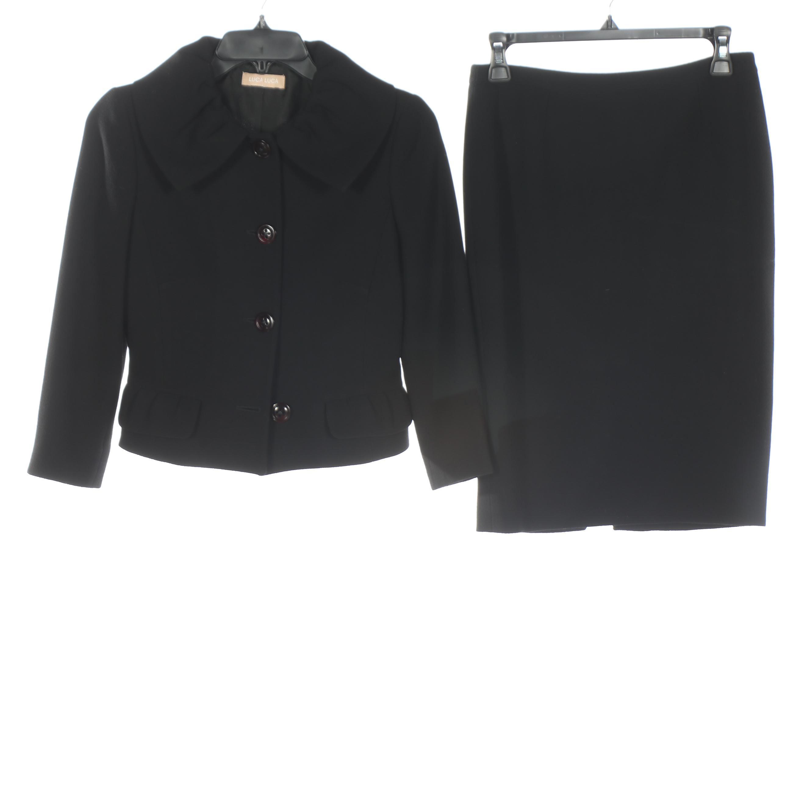 Luca Luca Skirt Suits and Sleeveless Dress in Wool Crepe