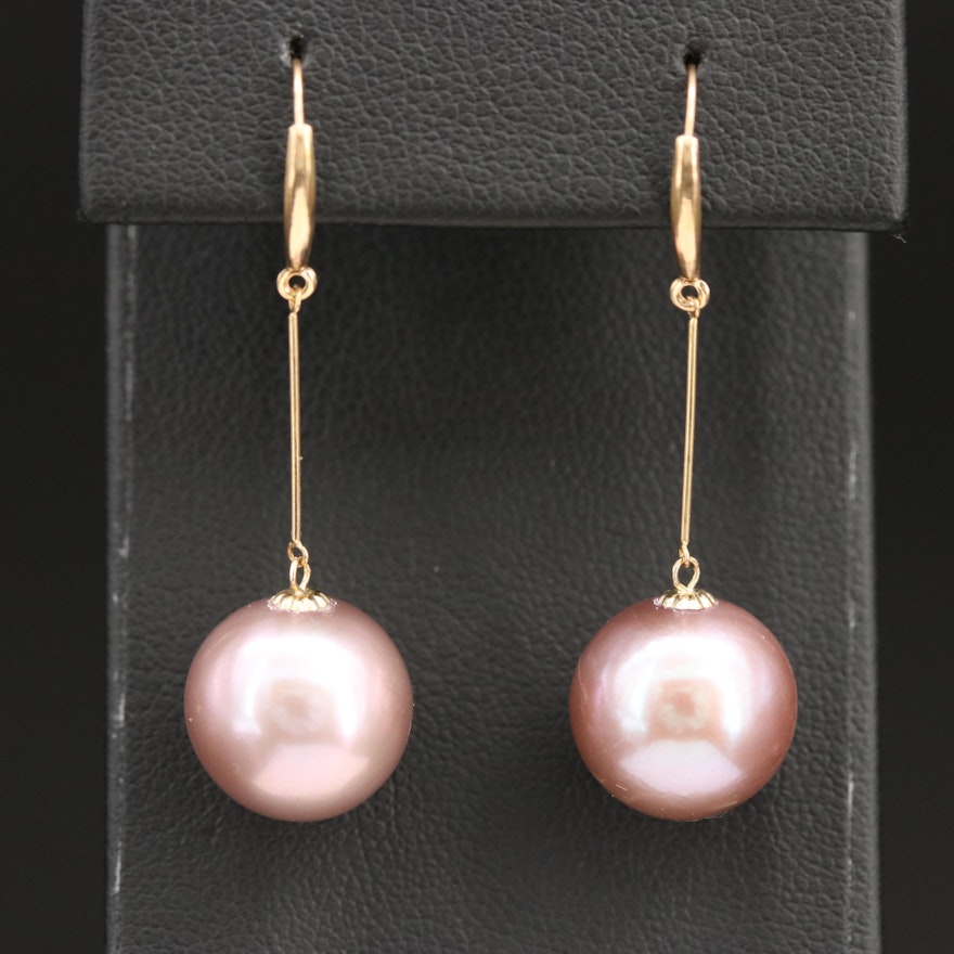 18K 12.00 mm Pearl Earrings
