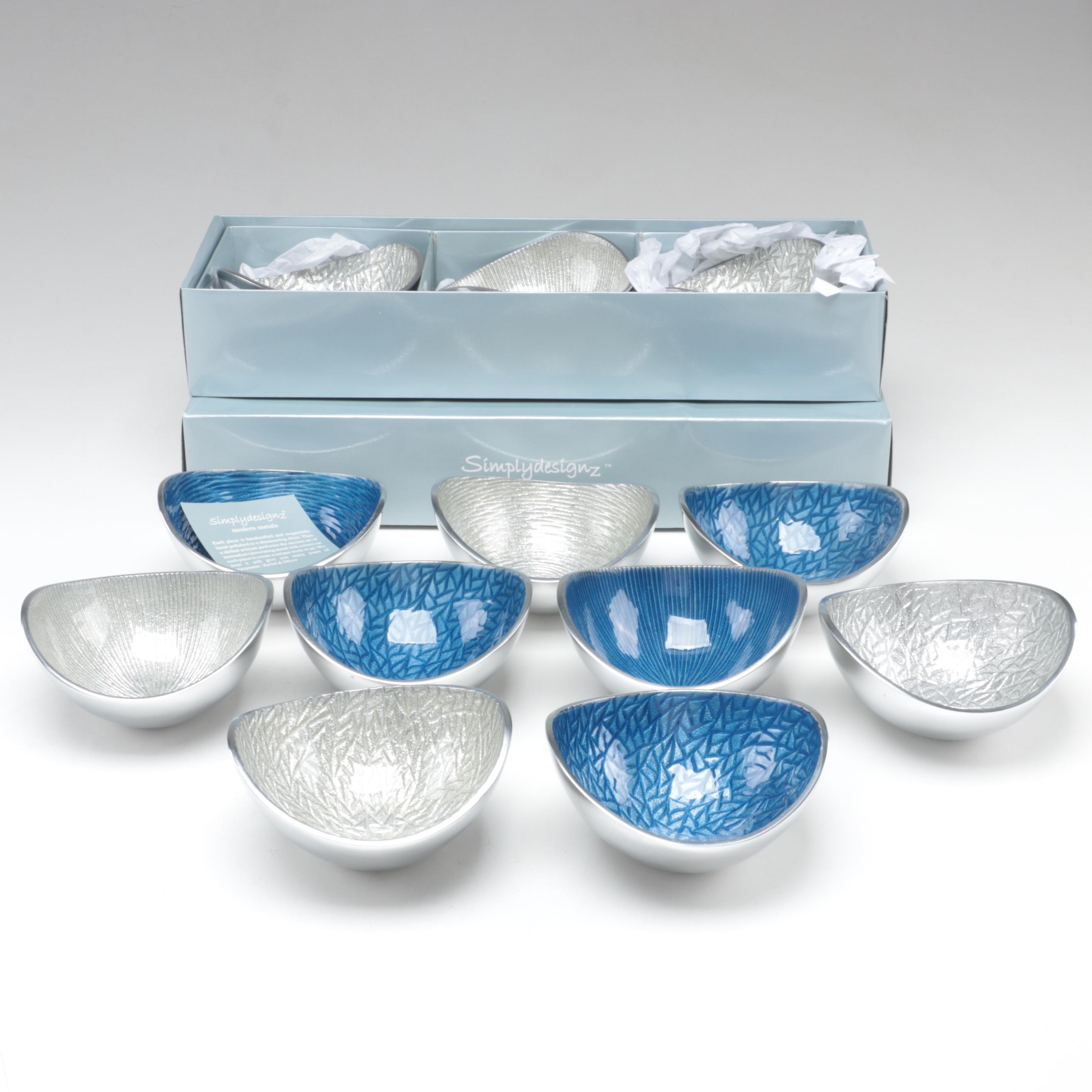 Simply Designz Organic Collection Metal Nut Bowls