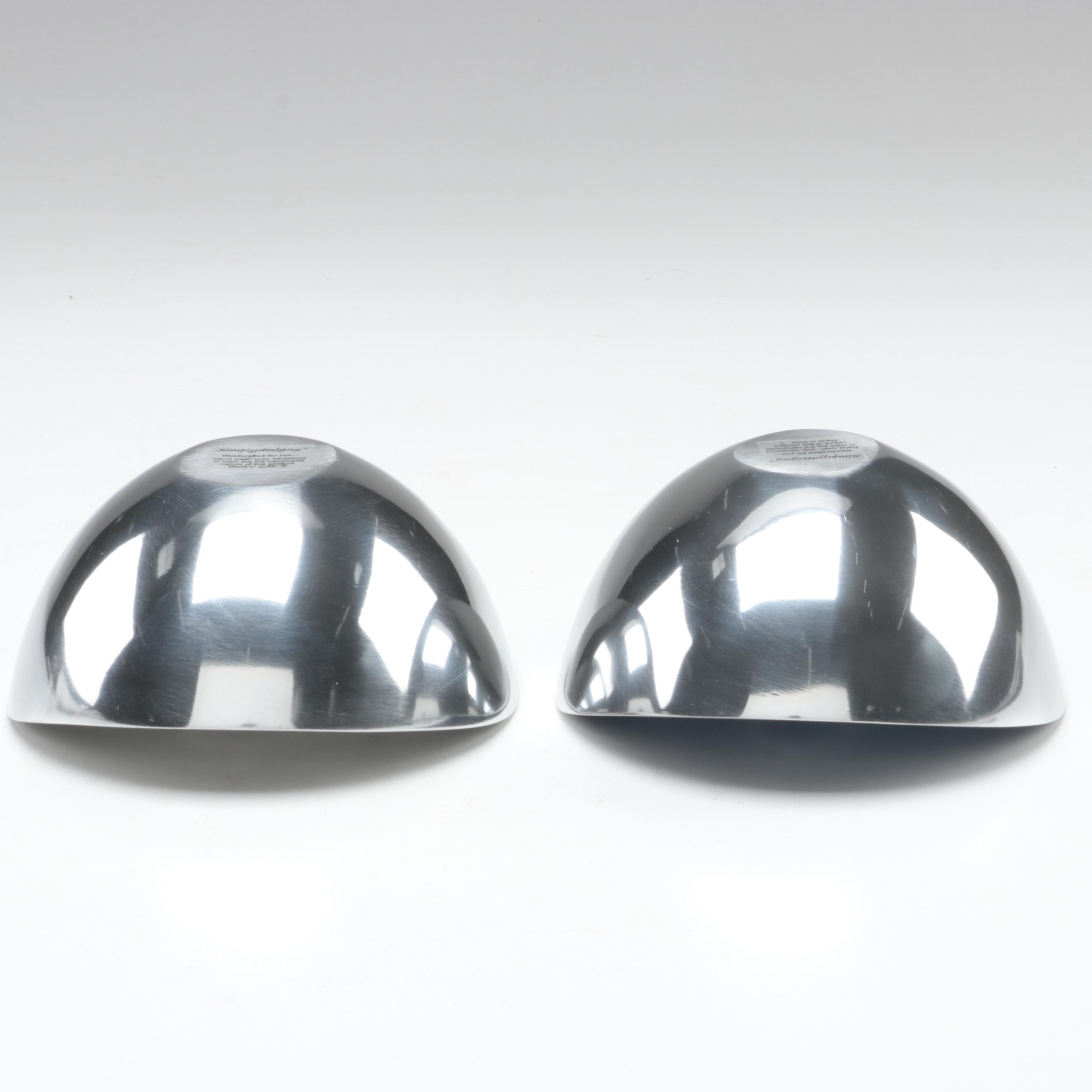 Simply Designz Organic Collection Metal Nut Bowls