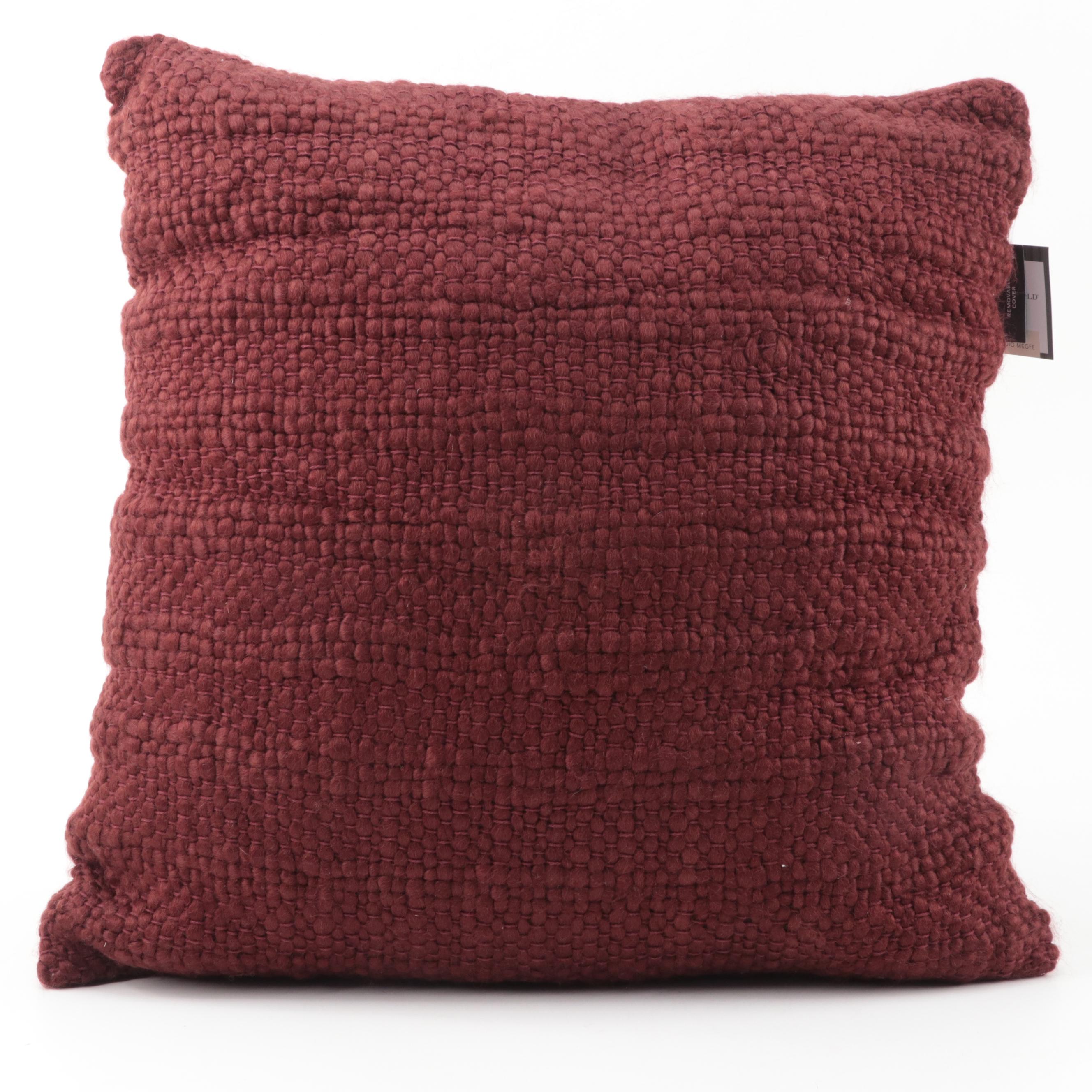 Pair of Threshold Designed with Studio McGee Woven Burgundy Throw Pillows