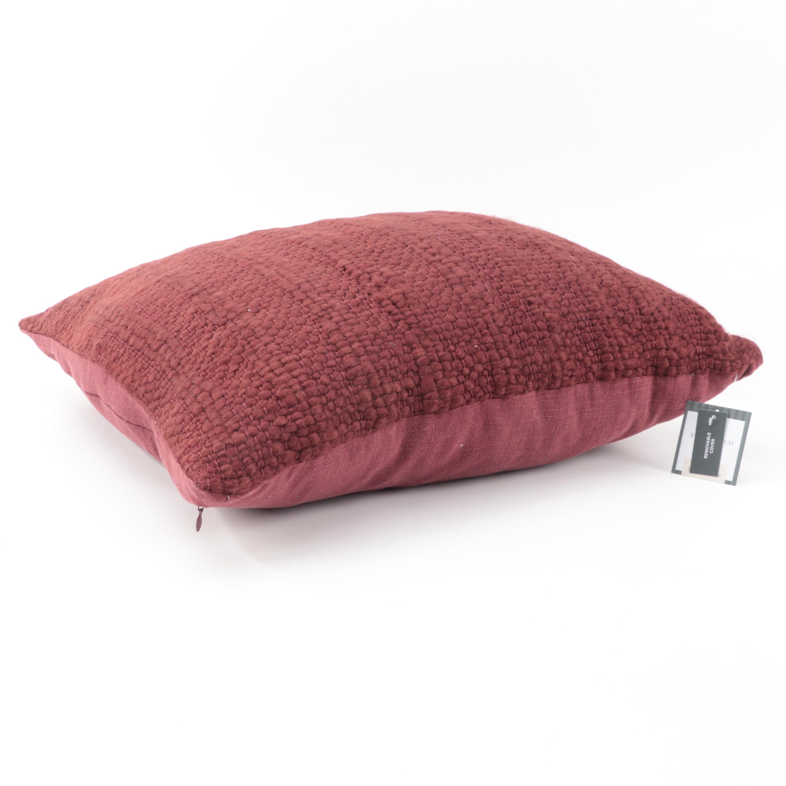 Pair of Threshold Designed with Studio McGee Woven Burgundy Throw Pillows