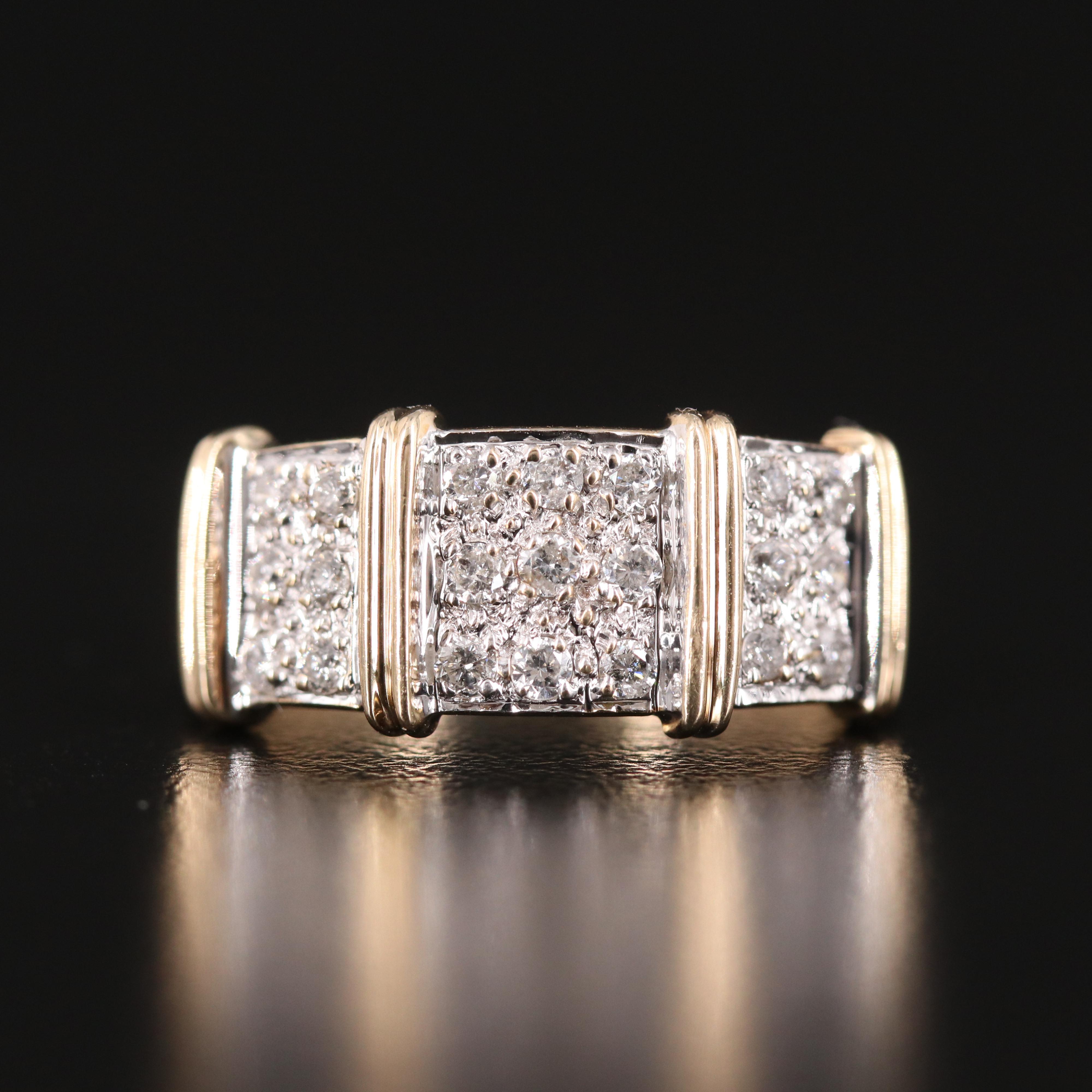 10K 0.50 CTW Pavé Diamond Ring