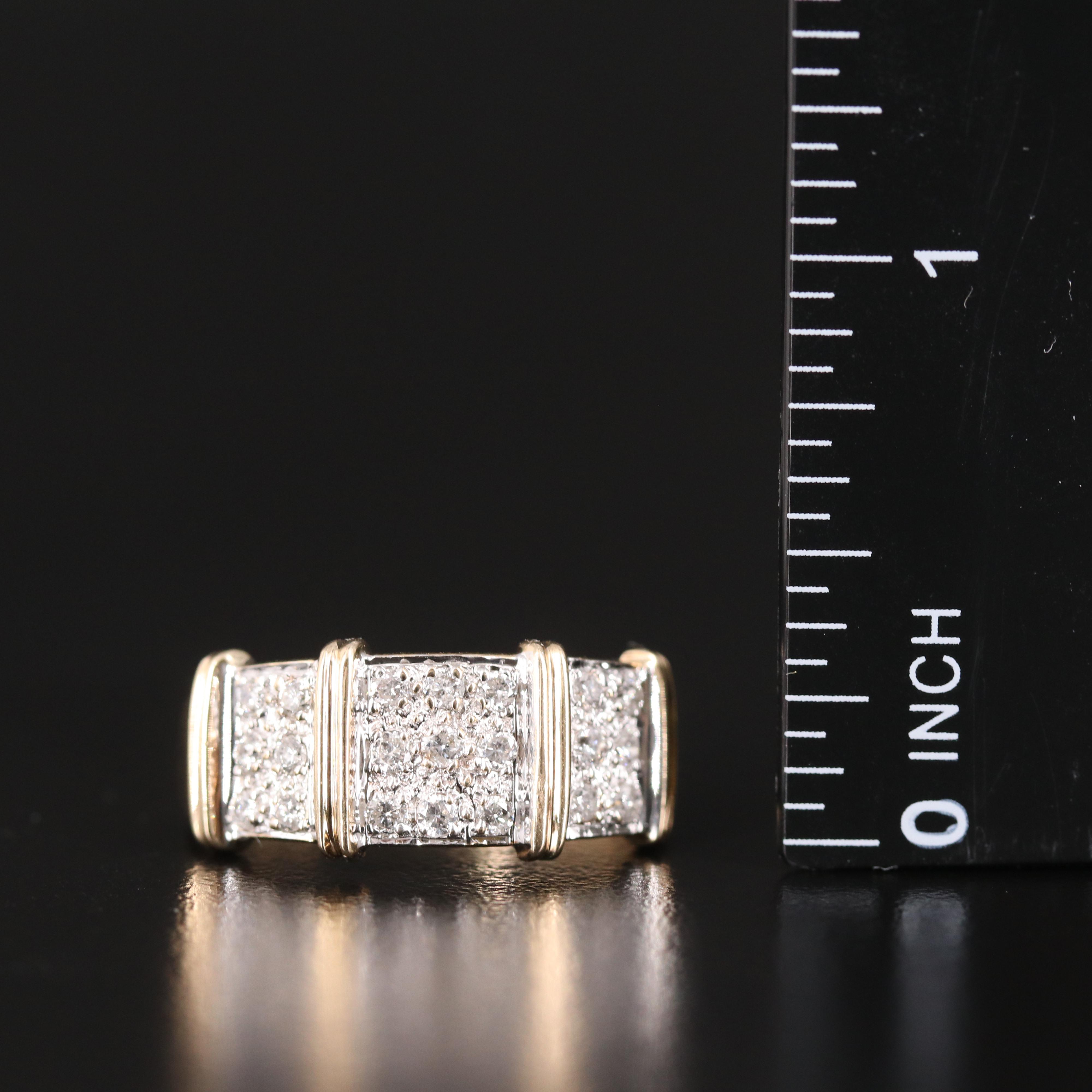 10K 0.50 CTW Pavé Diamond Ring