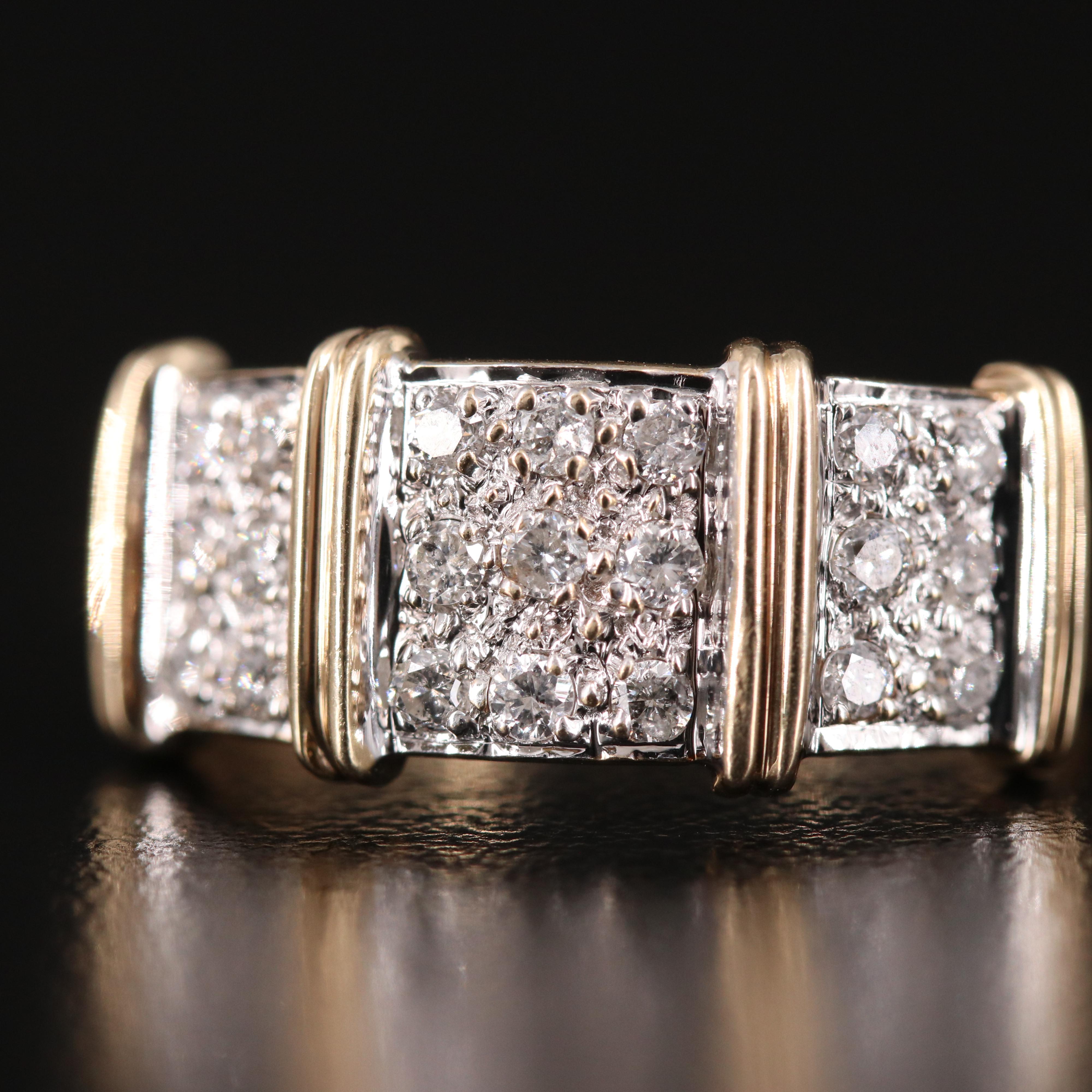 10K 0.50 CTW Pavé Diamond Ring