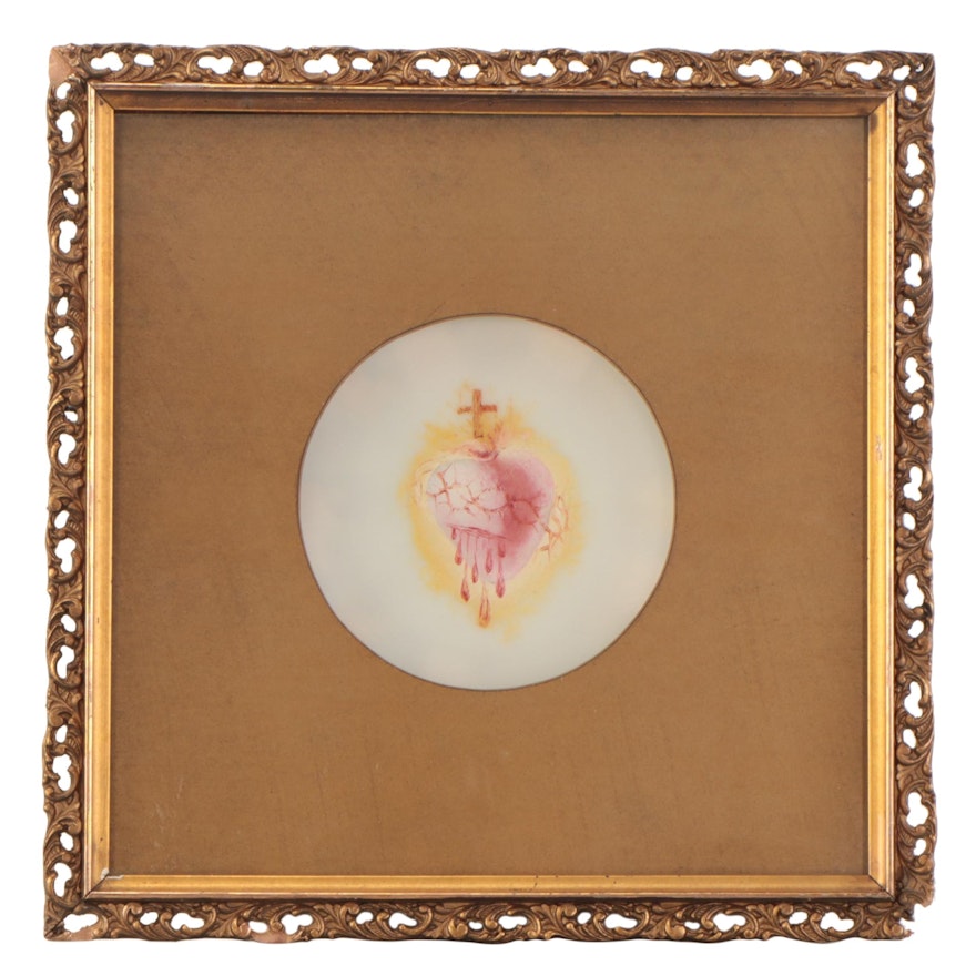 Hand-Painted Porcelain of the Sacred Heart