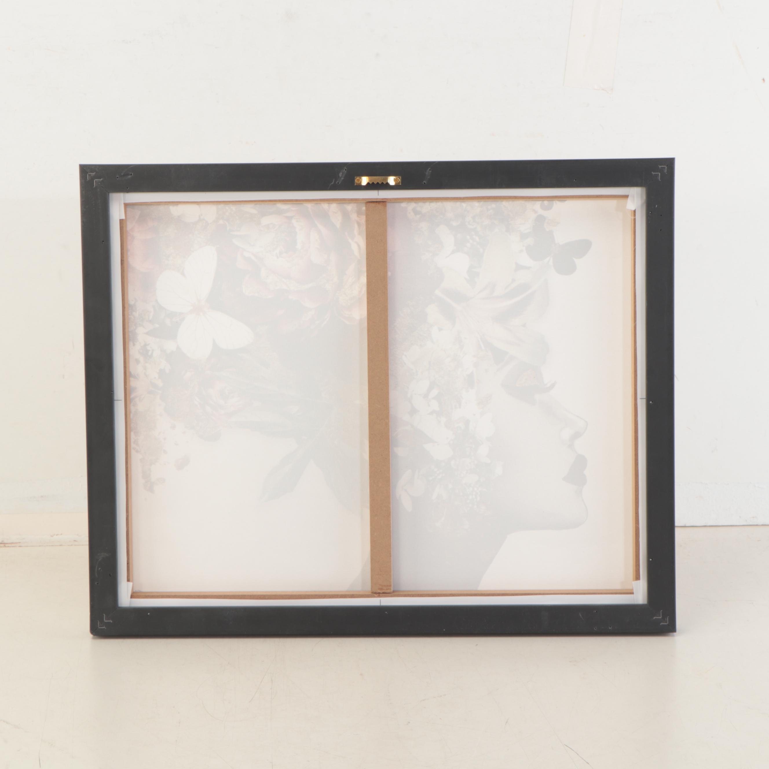 Embellished Giclée of Woman With Floral Headdress