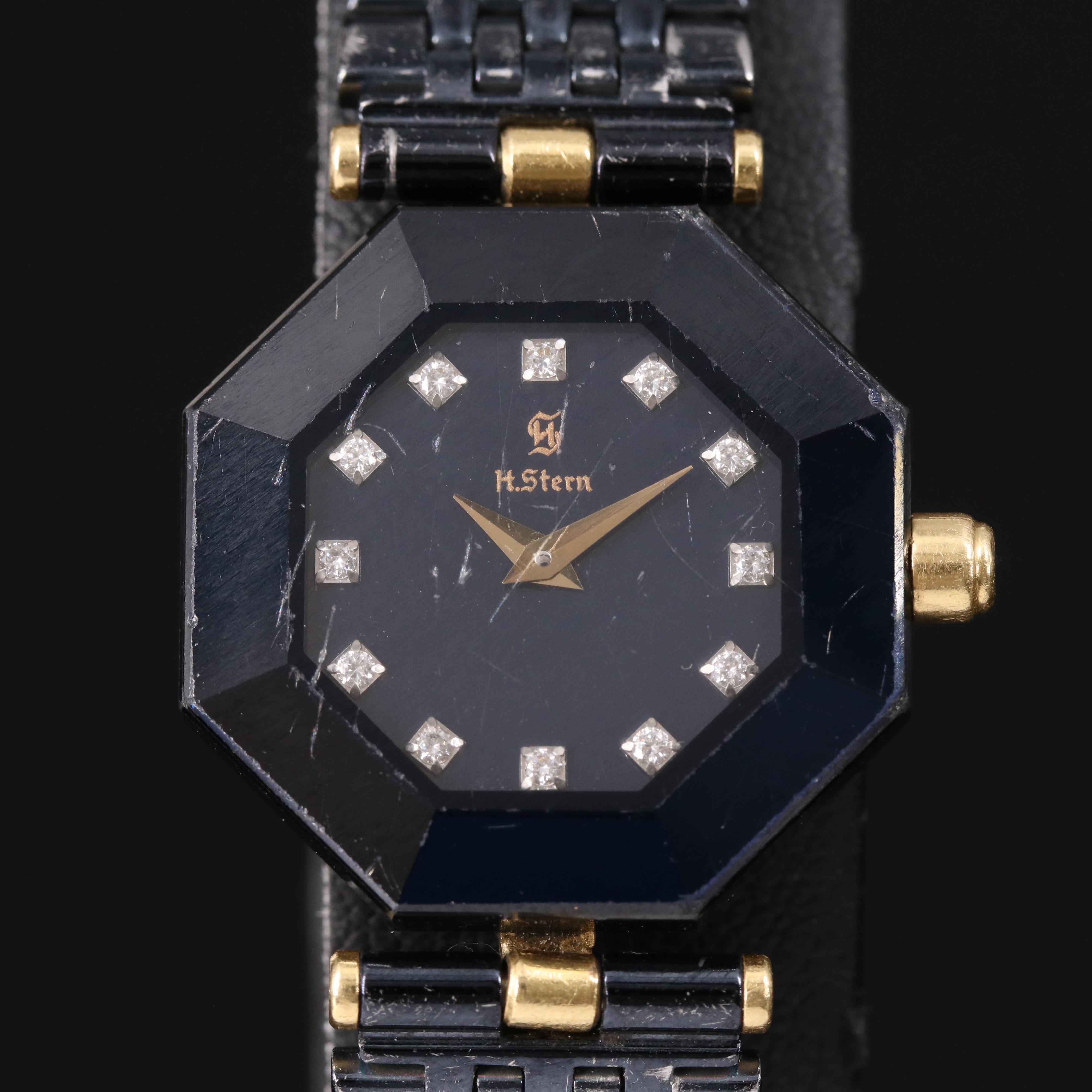H. Stern 18K Diamond Dial Quartz Watch