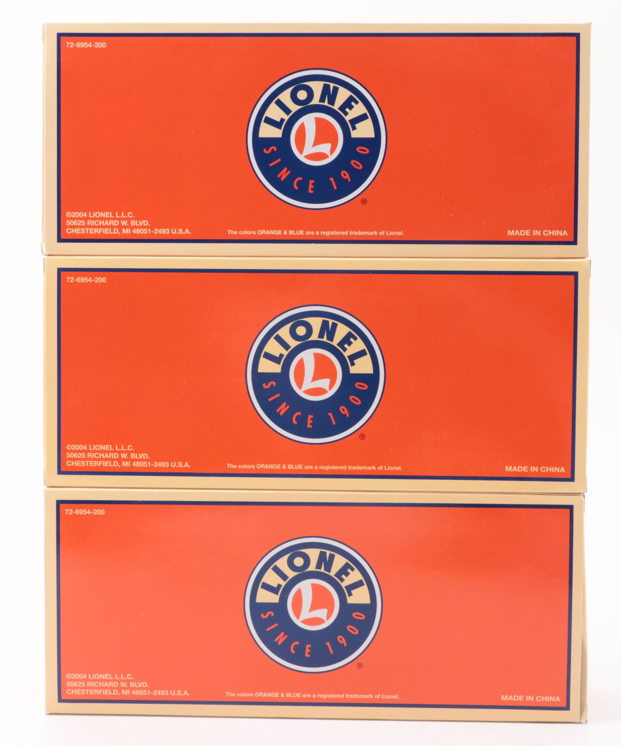 Lionel Santa Fe Electric Train Locomotive, Transformer, Lumber Loader, Log Car