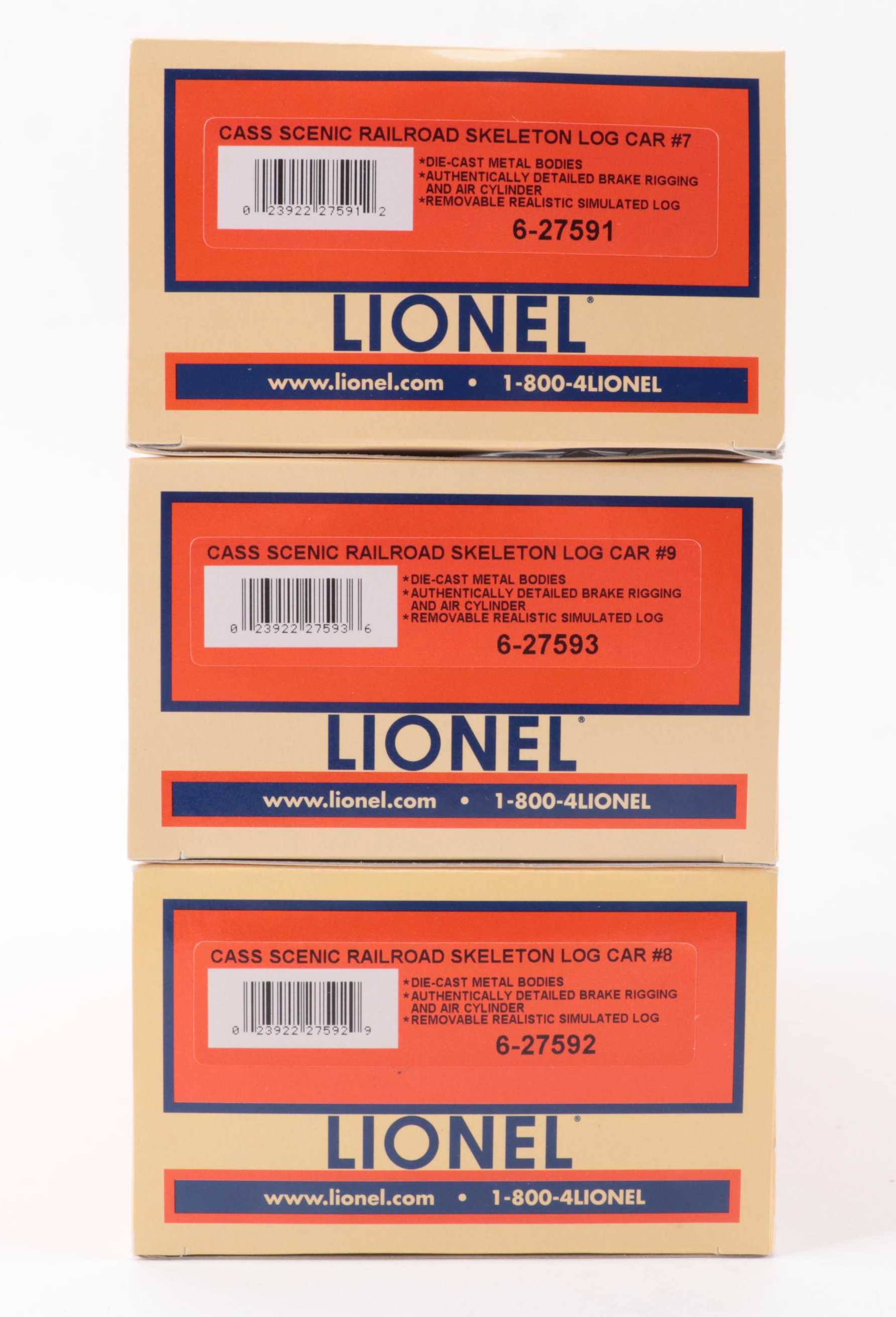 Lionel Santa Fe Electric Train Locomotive, Transformer, Lumber Loader, Log Car