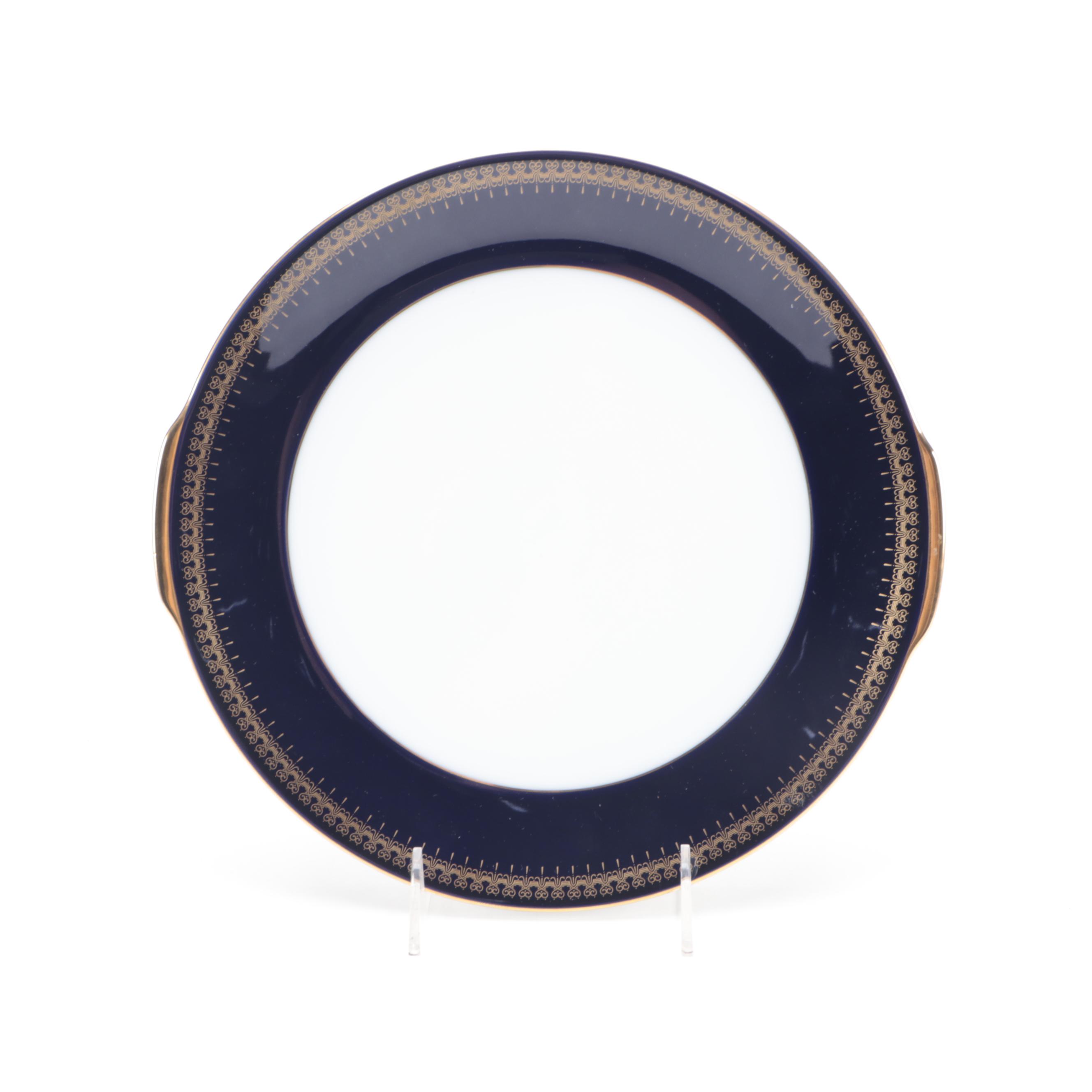 Christineholm "Romanov" Gilt and Cobalt Porcelain Dinnerware, 1990s