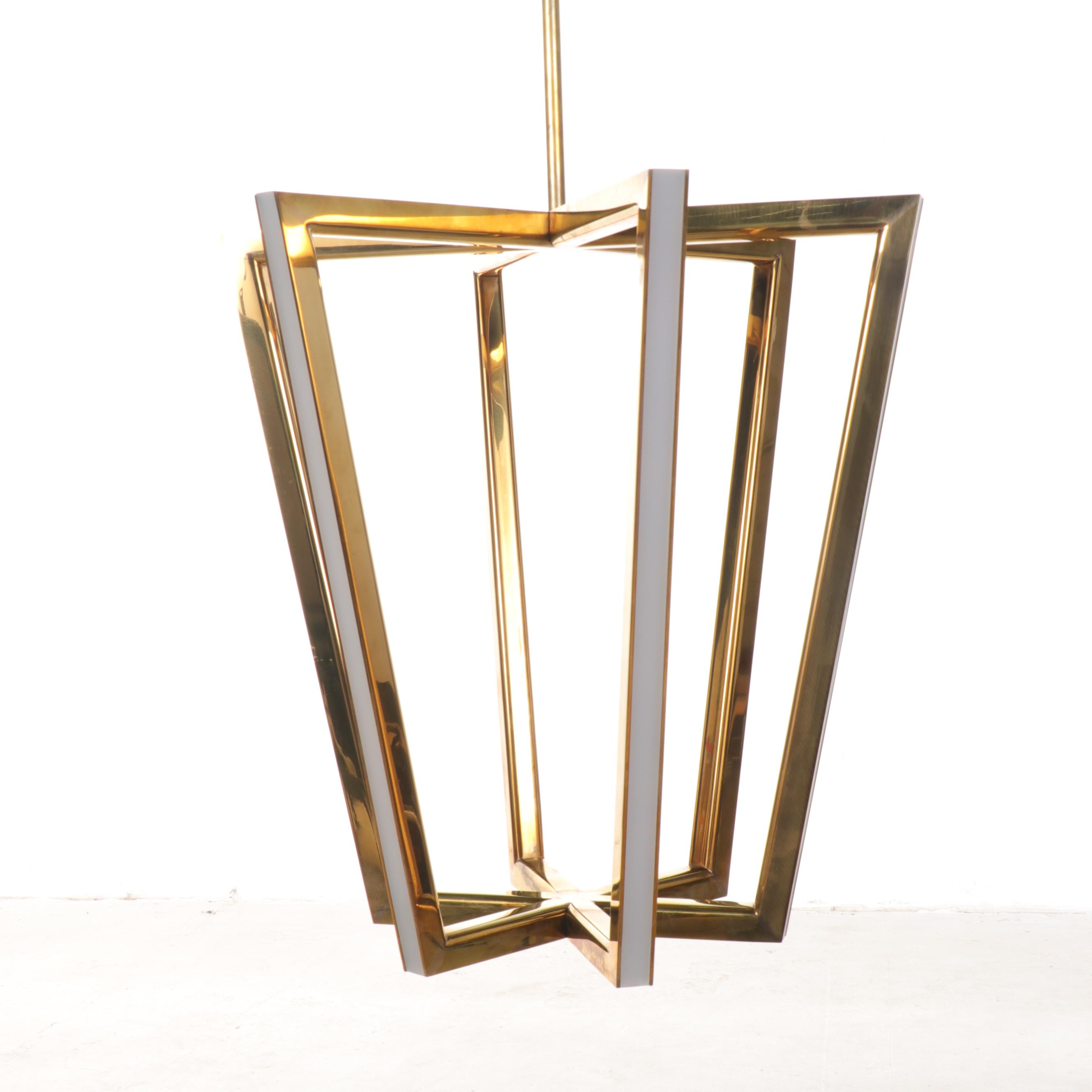 Christopher Boots Brass and Enamel Asterix Pendant Light, Circa 2013