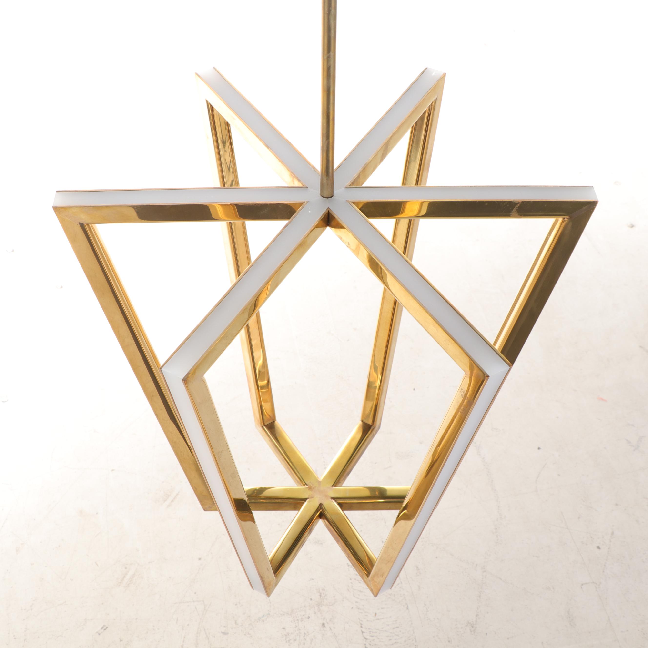 Christopher Boots Brass and Enamel Asterix Pendant Light, Circa 2013