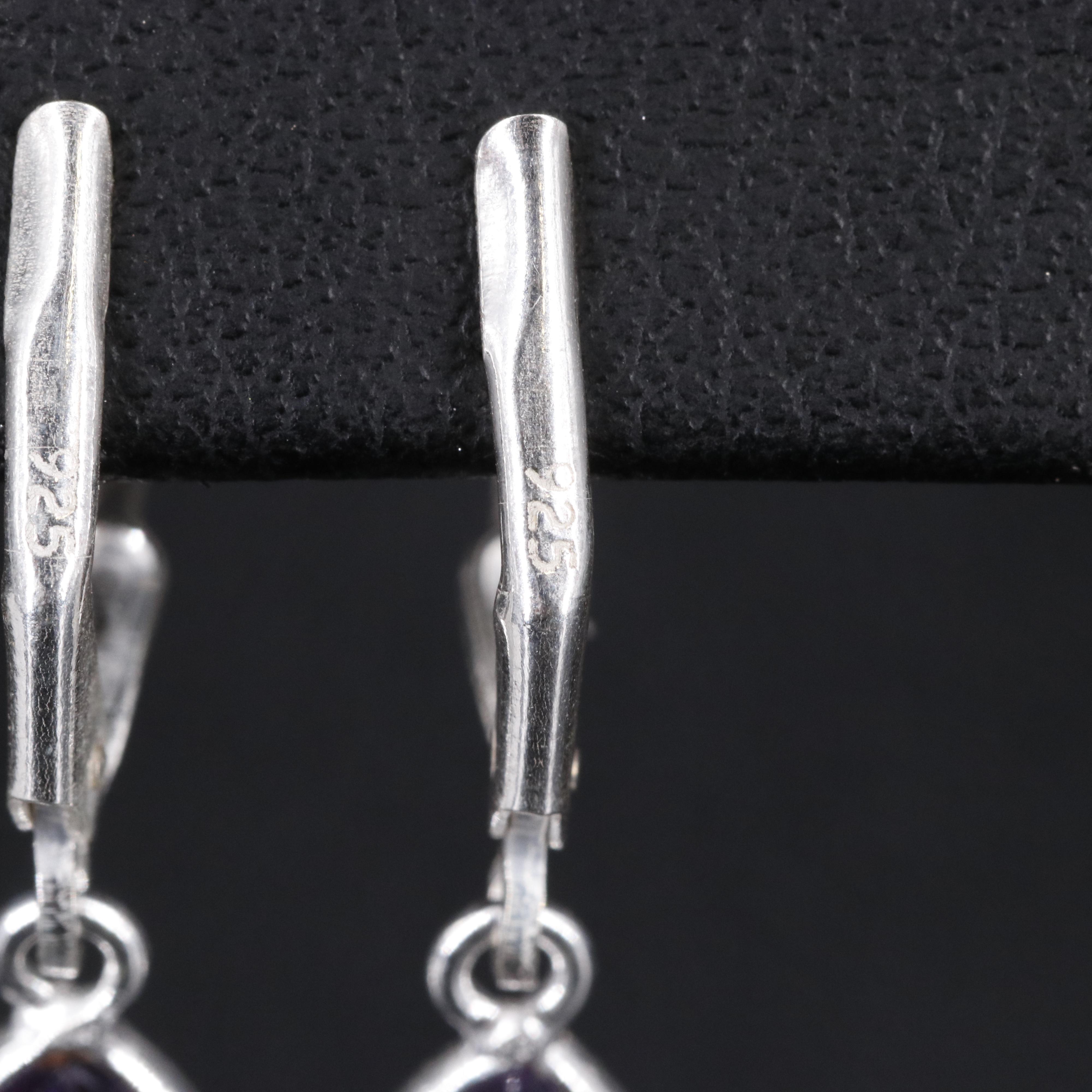 Sterling Silver Amethyst Earrings