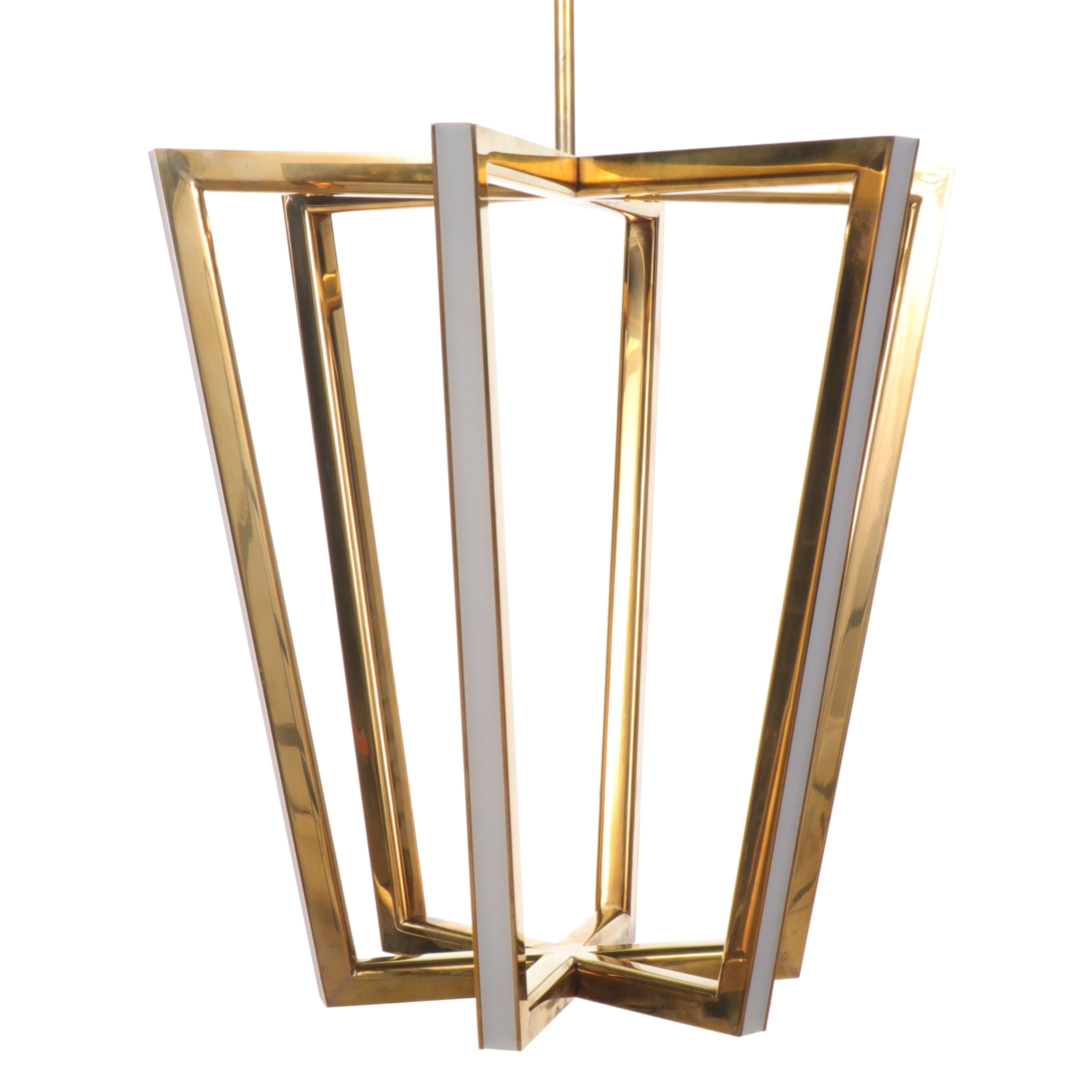 Christopher Boots Brass and Enamel Asterix Pendant Light, Circa 2013