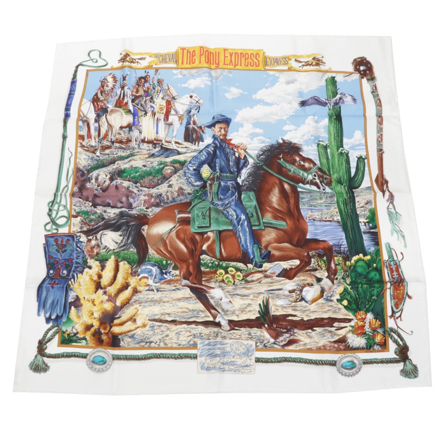 Hermès "The Pony Express" Silk Twill Scarf