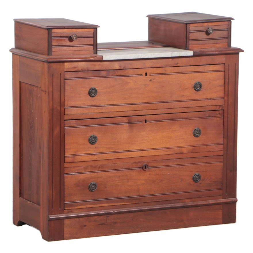Victorian Eastlake Walnut Chest of Drawers