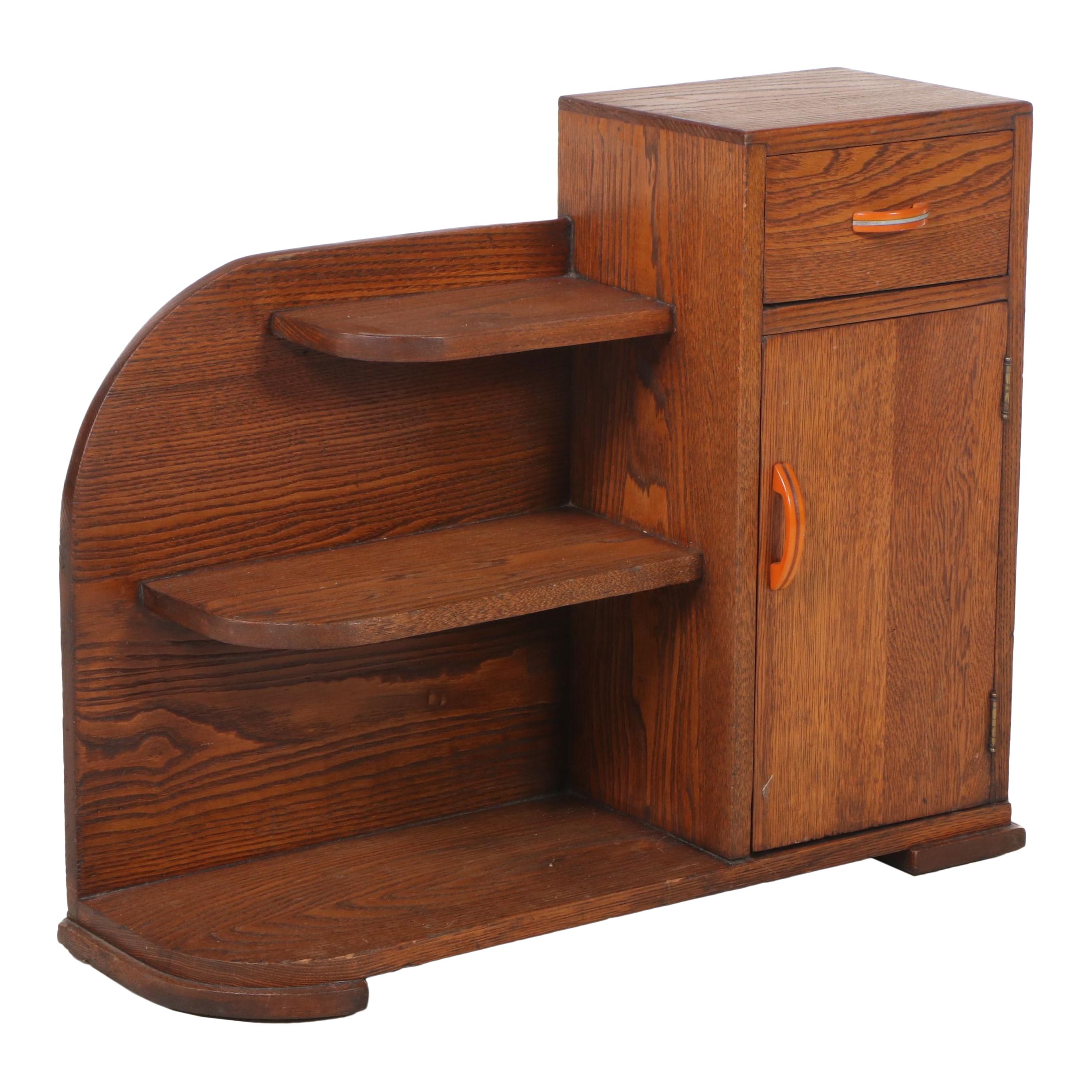 Art Deco Telephone Table with Bakelite Handles