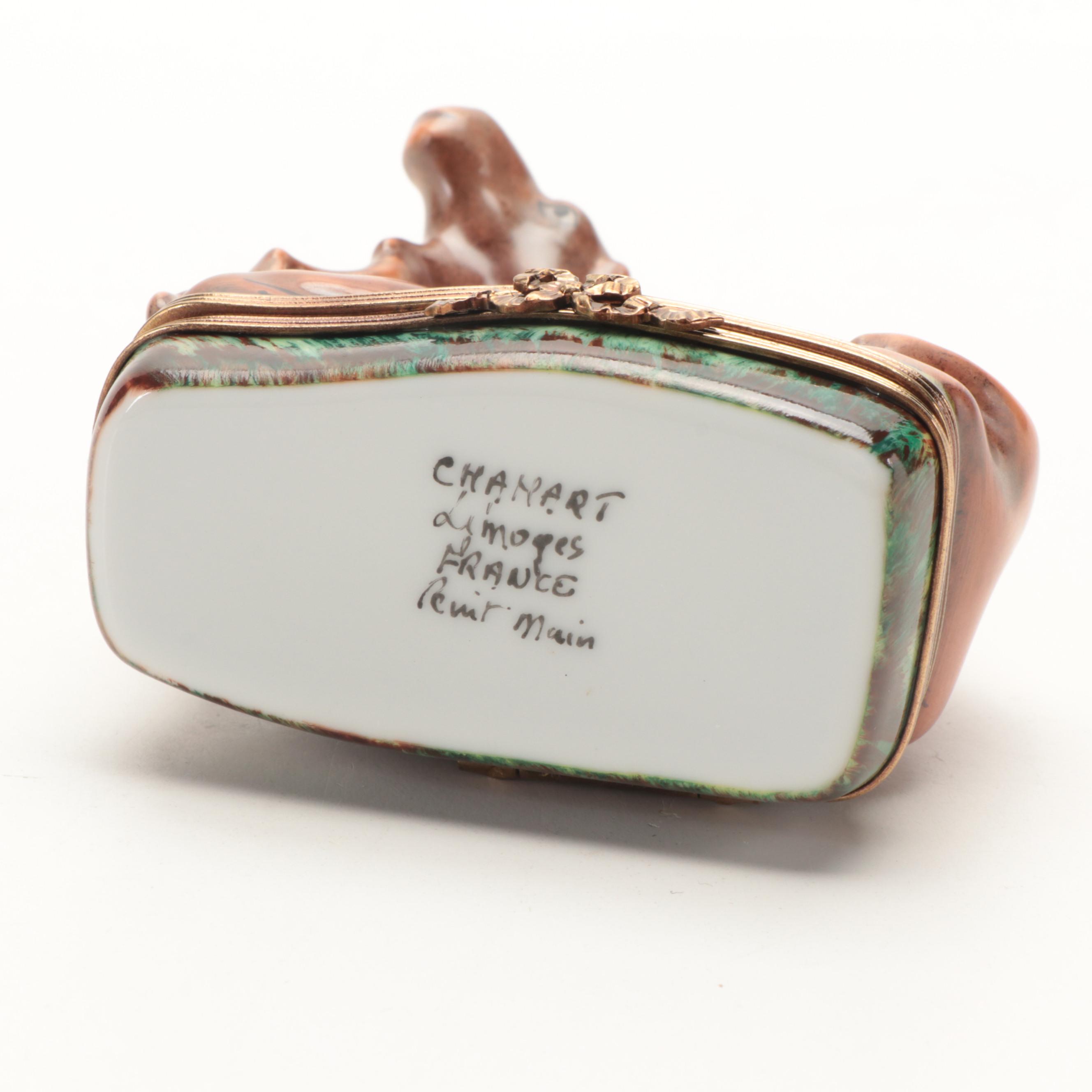 Chamart Hand-Painted Porcelain Bactrian Camel Limoges Box