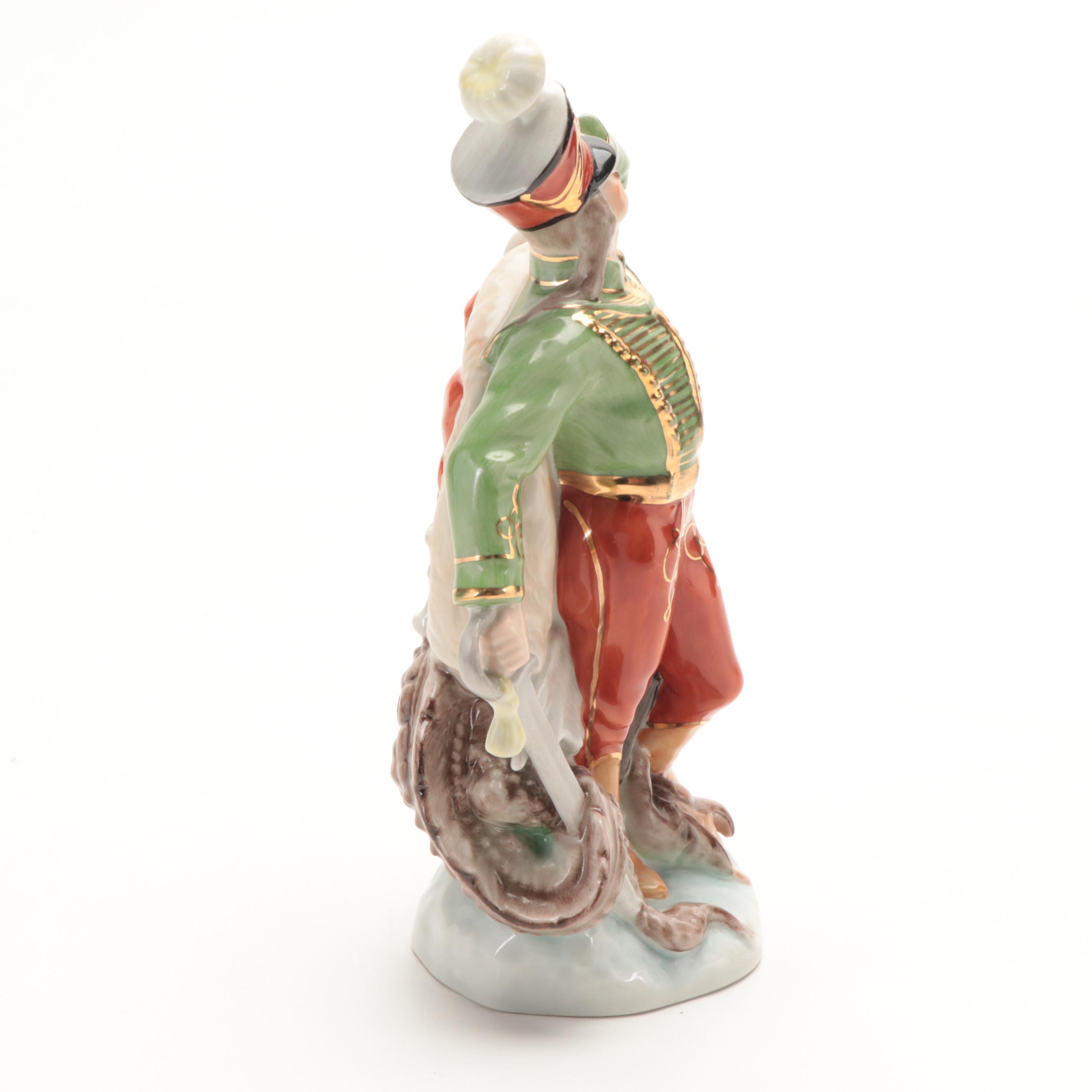 Herend "Hari Janos-Dragonslayer" Porcelain Figurine