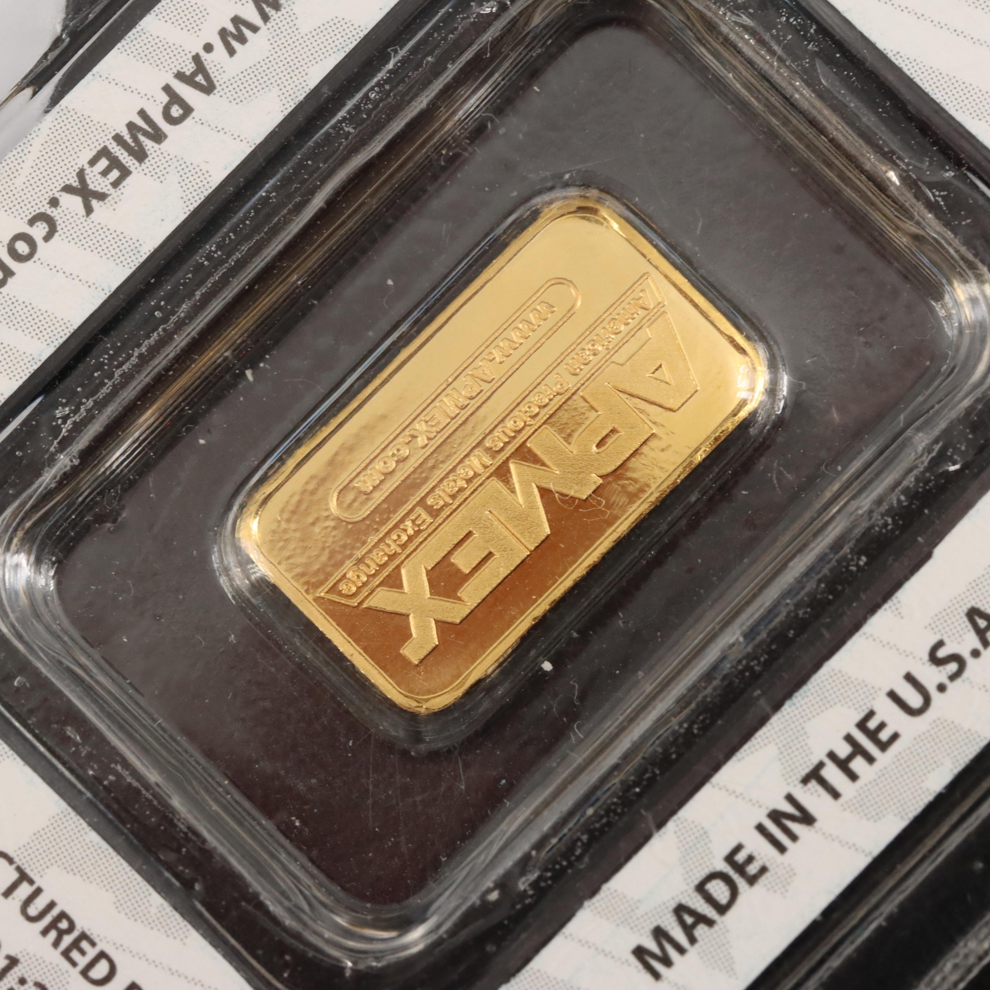 Gold 1 Gram and 2.5 Gram Gold Bars