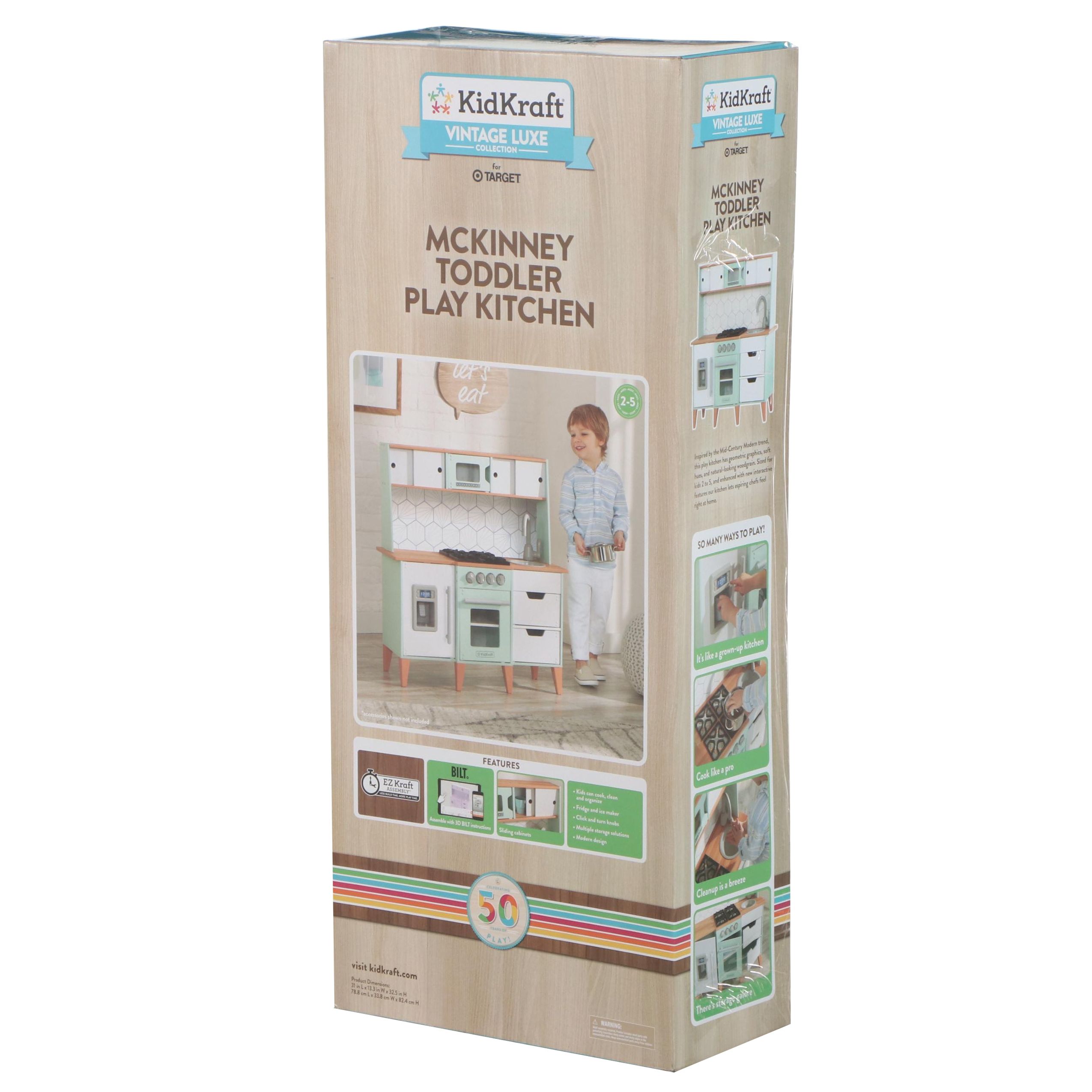 KidKraft Vintage Luxe McKinney Mid Century Modern Style Toddler Play Kitchen