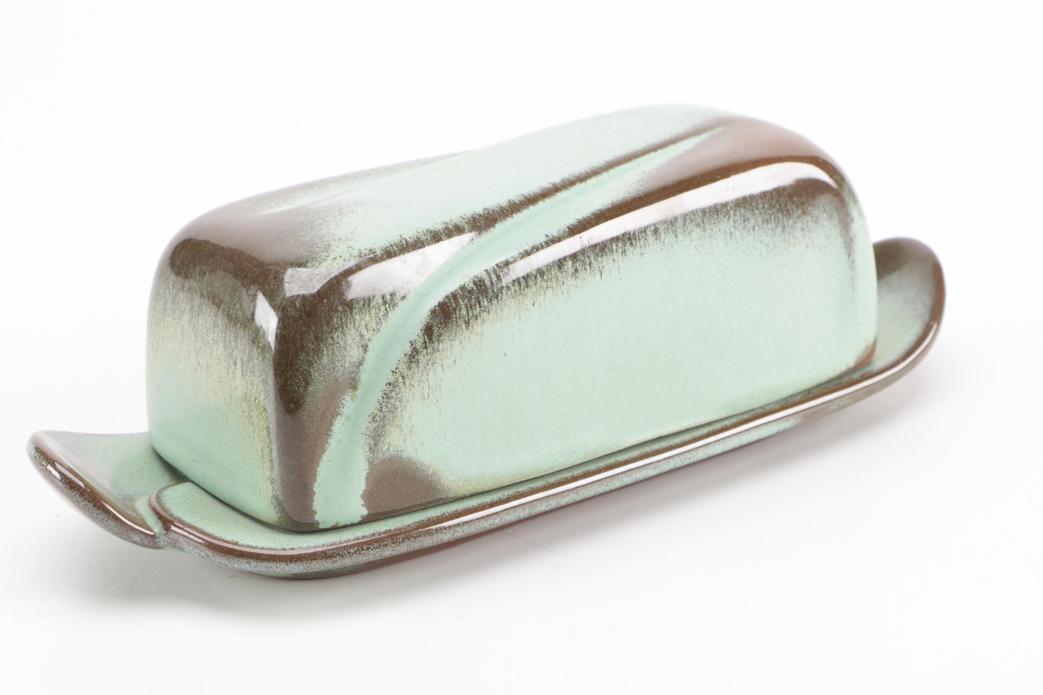 Frankoma Pottery "Westwind" Prairie Green Tableware, Mid to Late 20th Century