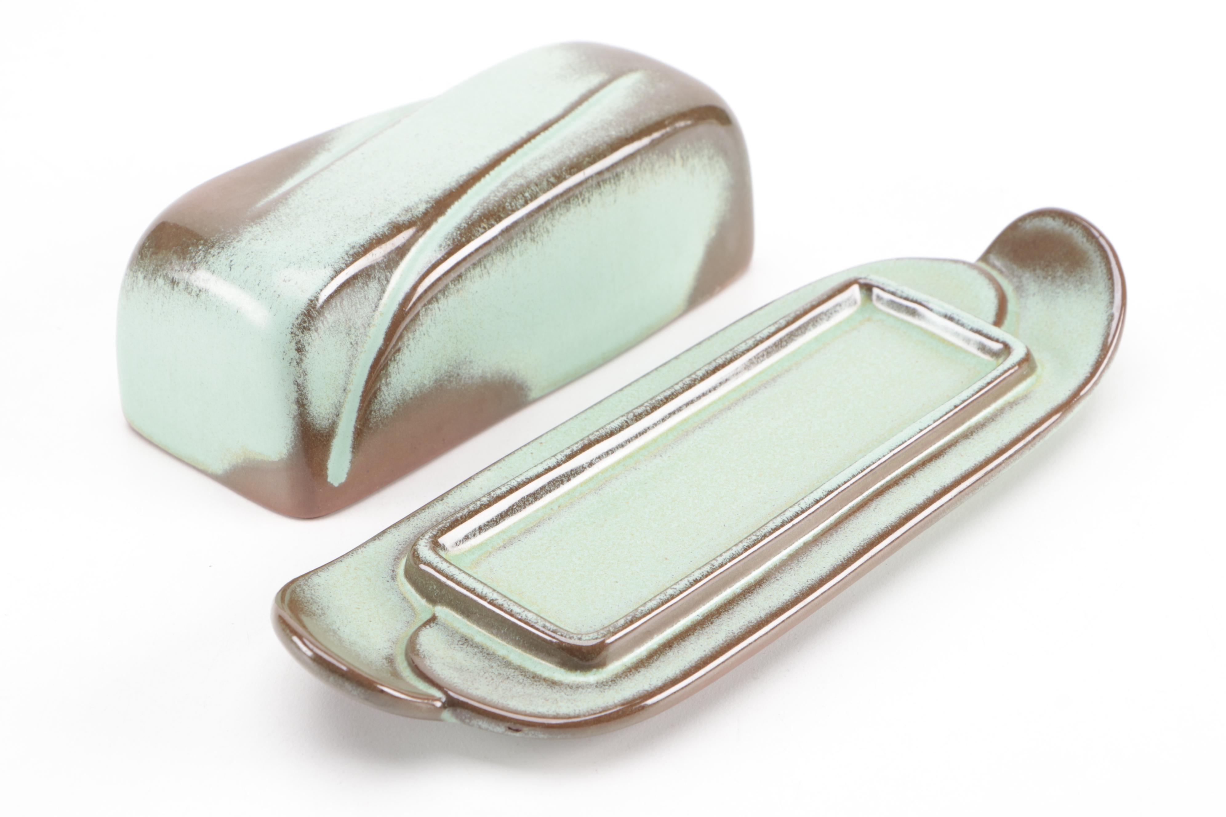 Frankoma Pottery "Westwind" Prairie Green Tableware, Mid to Late 20th Century