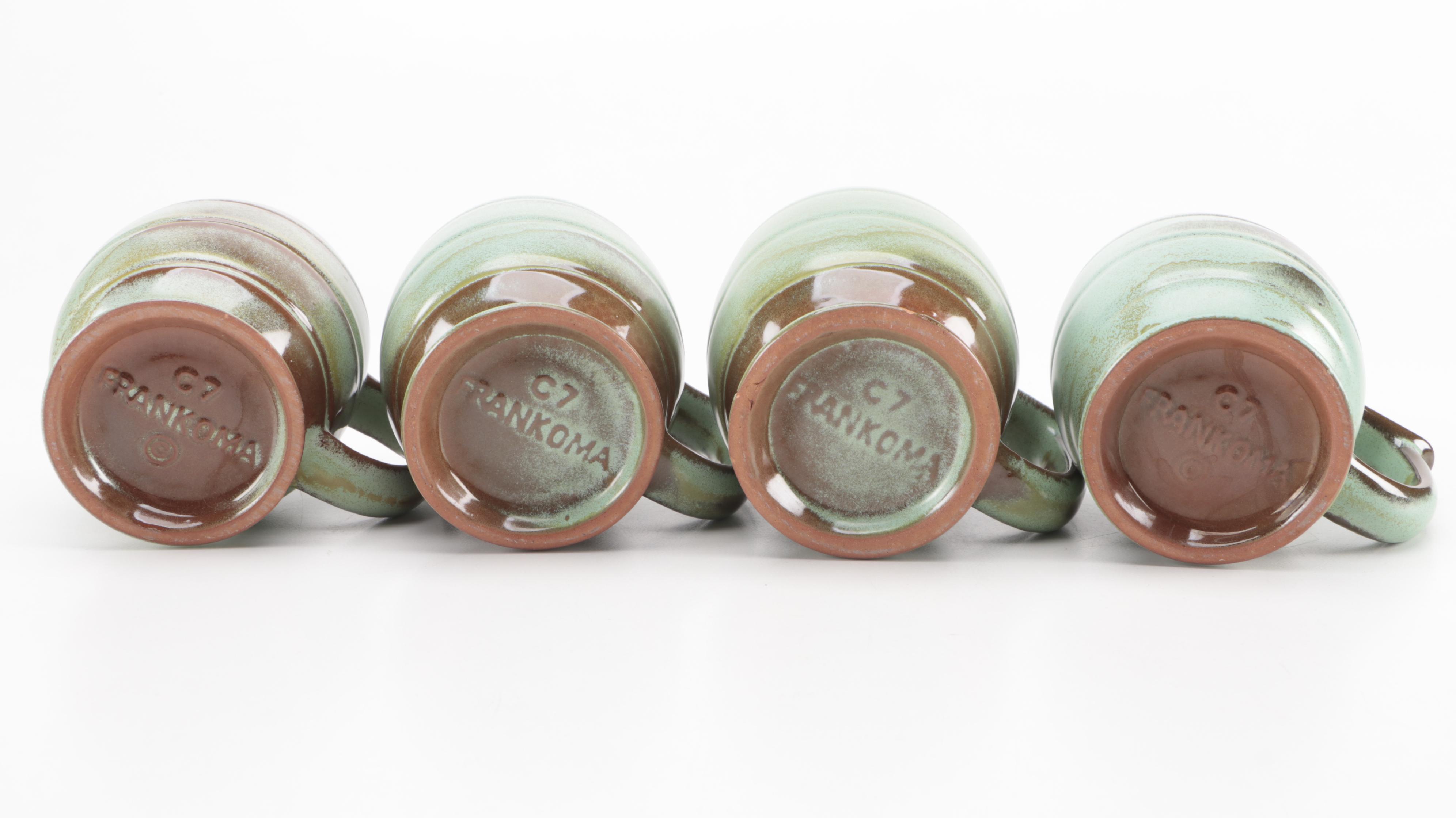 Frankoma Pottery "Westwind" Prairie Green Tableware, Mid to Late 20th Century