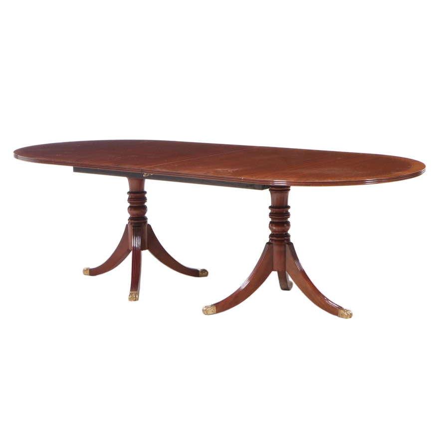 Baker "Stately Homes Collection" Banded Mahogany Dining Table