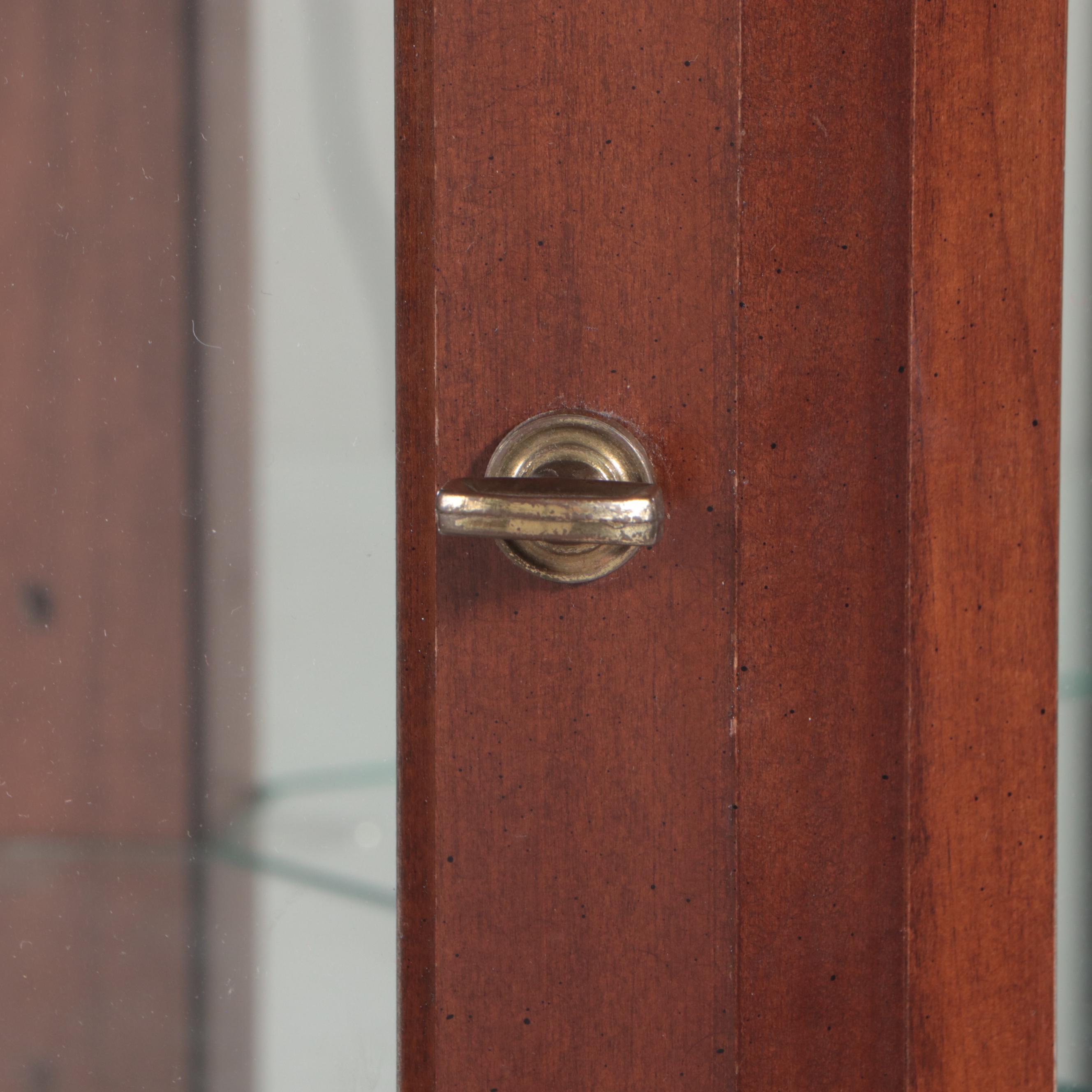 Maple Corner Display Cabinet with Illumination